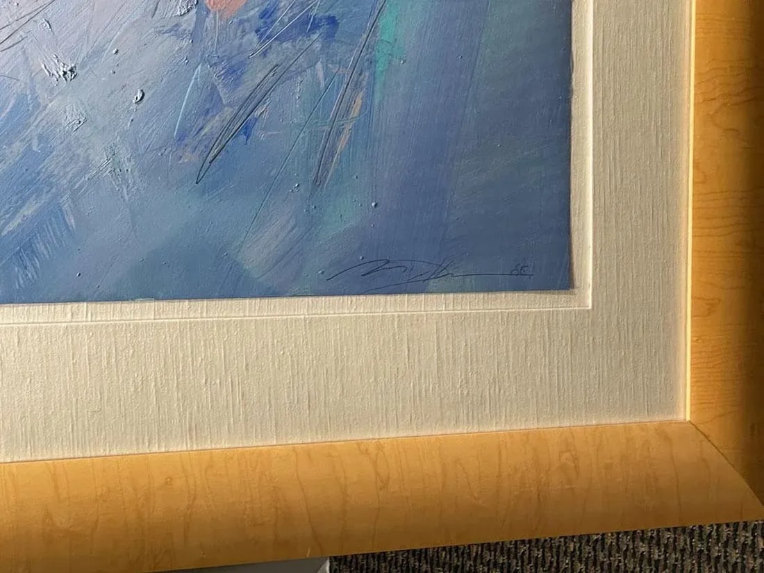 Mark Dickson Untitled Original Pastel&Oil Framed Signed Art - 6