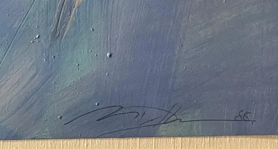 Mark Dickson Untitled Original Pastel&Oil Framed Signed Art - 9