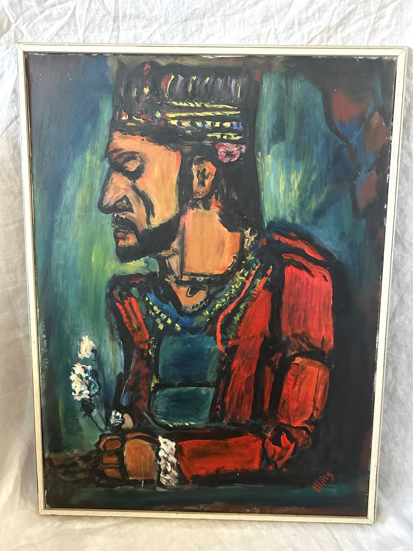 French Oil Painting "The Old King" - 5