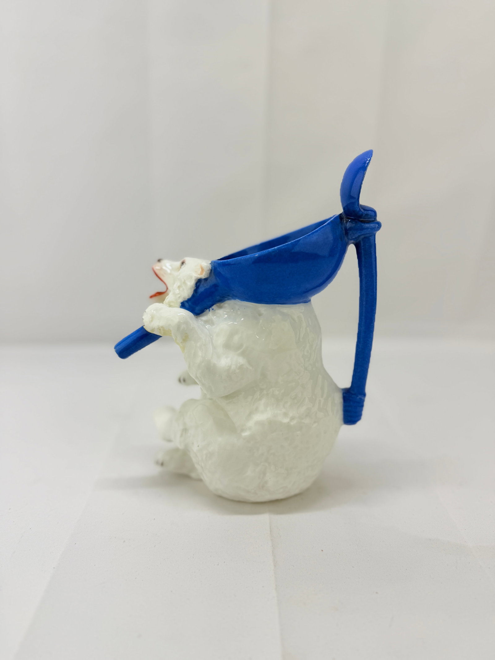 Antique German Polar Bear Form Porcelain Syrup Pitcher - 3