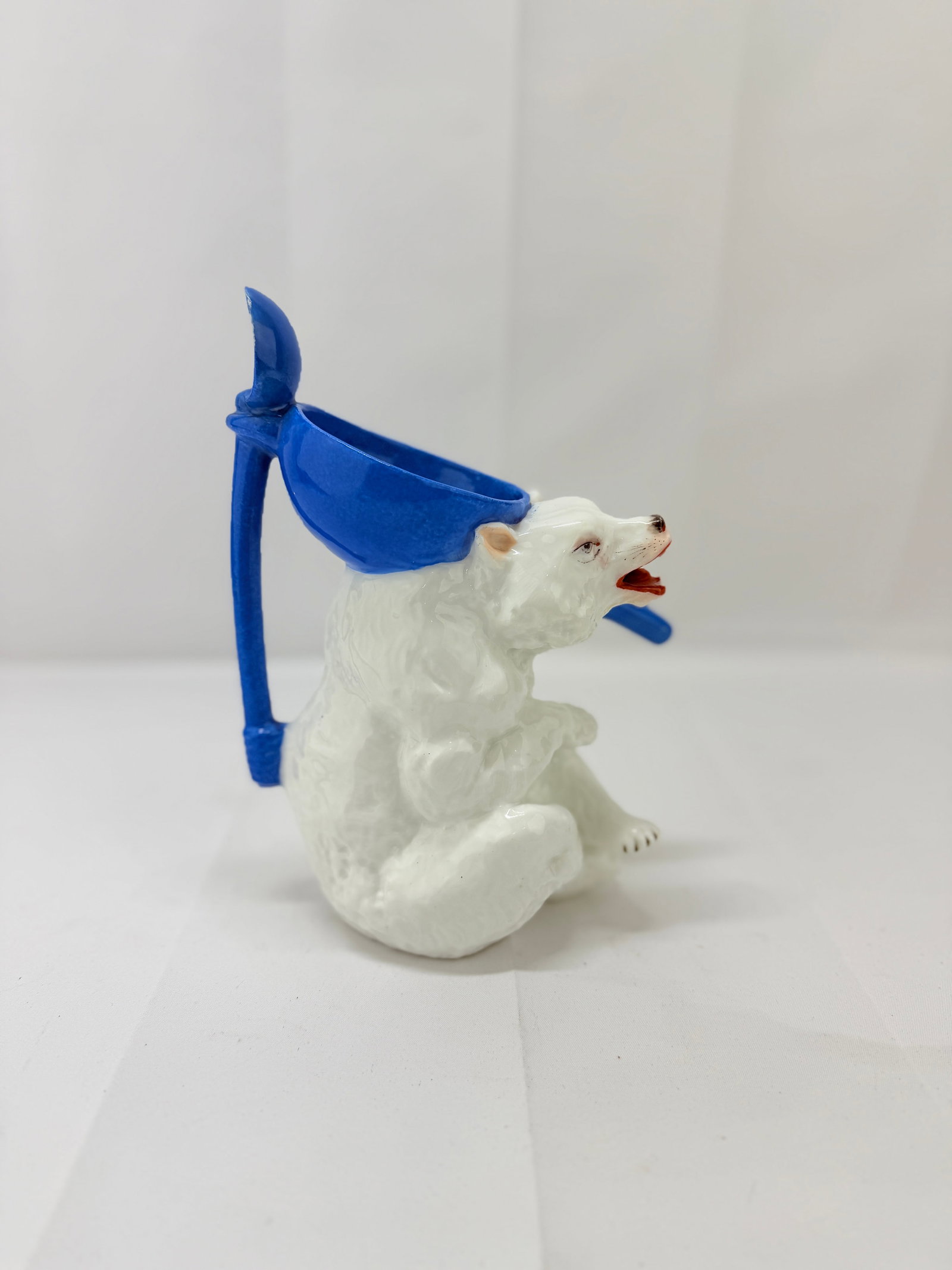 Antique German Polar Bear Form Porcelain Syrup Pitcher - 5