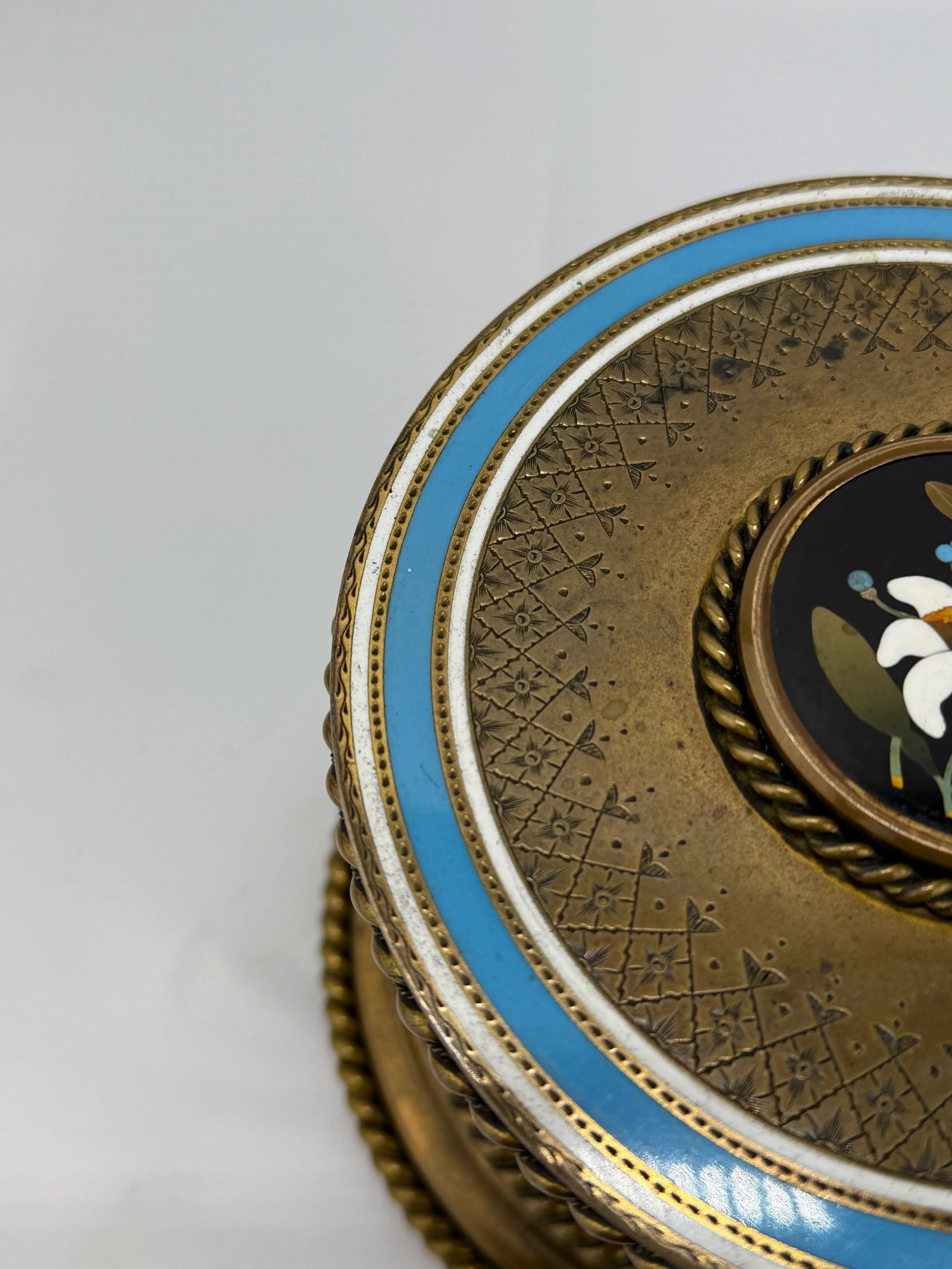 Grand Tour Bronze, Two-Tone Enamel & Pietra Dura Dressing Box or Humidor C. 1880 - 11