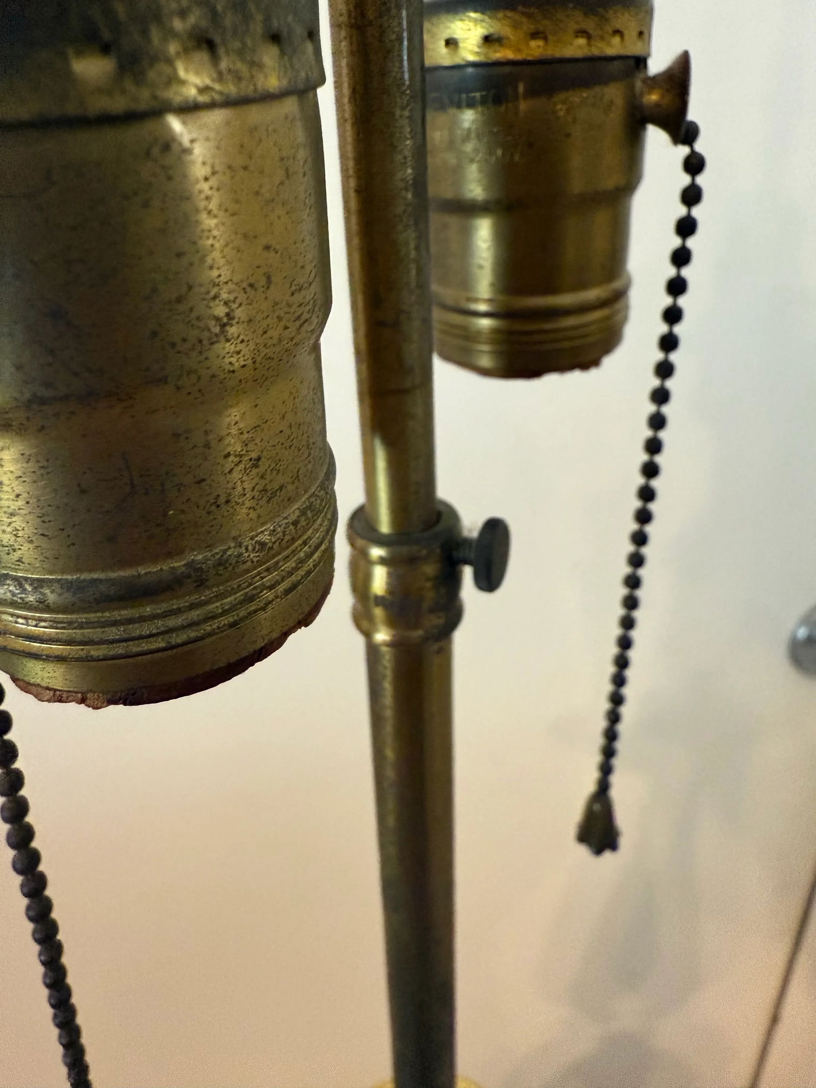 Vintage Mid-Century Borghese Hollywood Regency Italian Parcel Gilt Table Lamp With Original Shade - 7