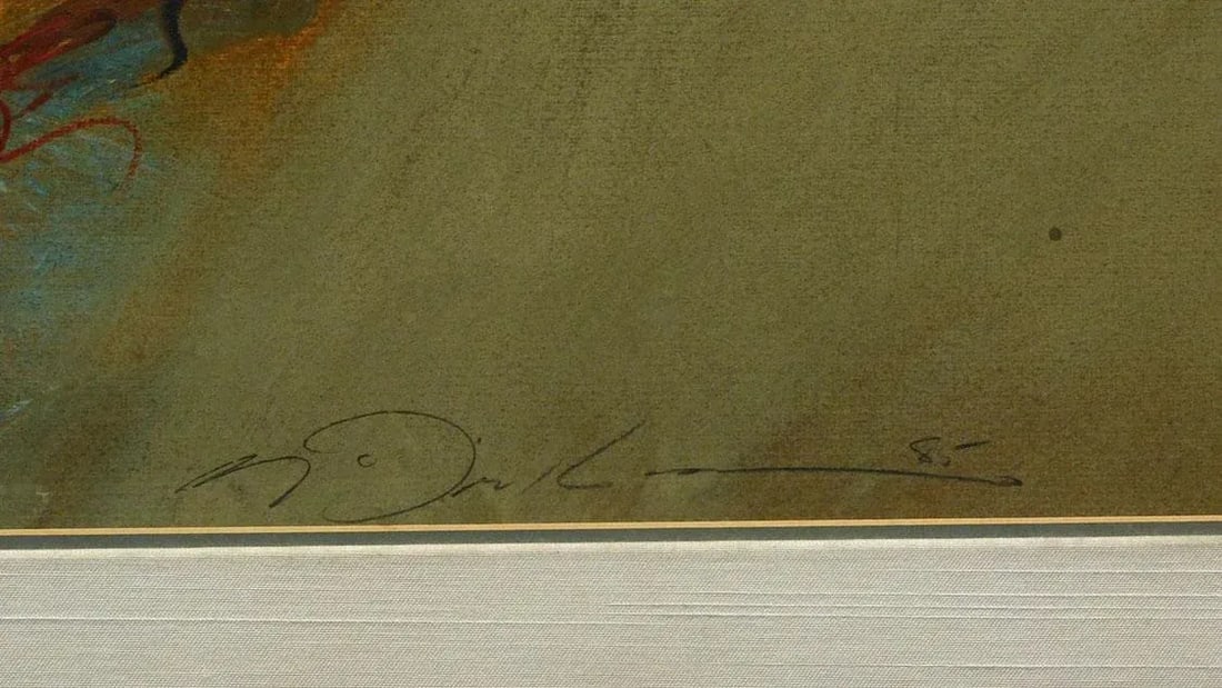 1990s Mark Dickson Untitled Mix Media, Pastel and Watercolor Abstract Hand Signed Art - 2