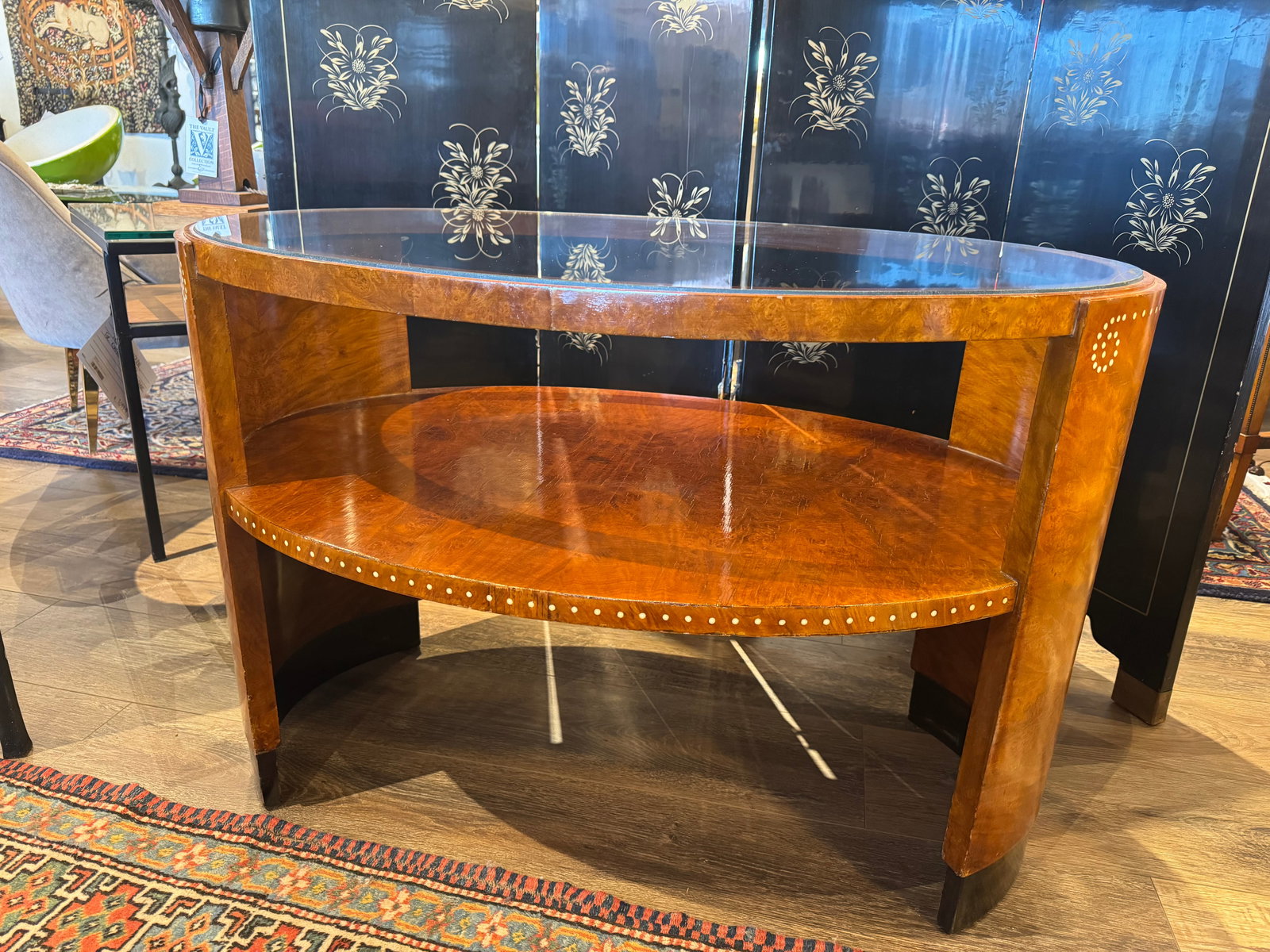 1930s French Art Deco Glass Top Table - 12