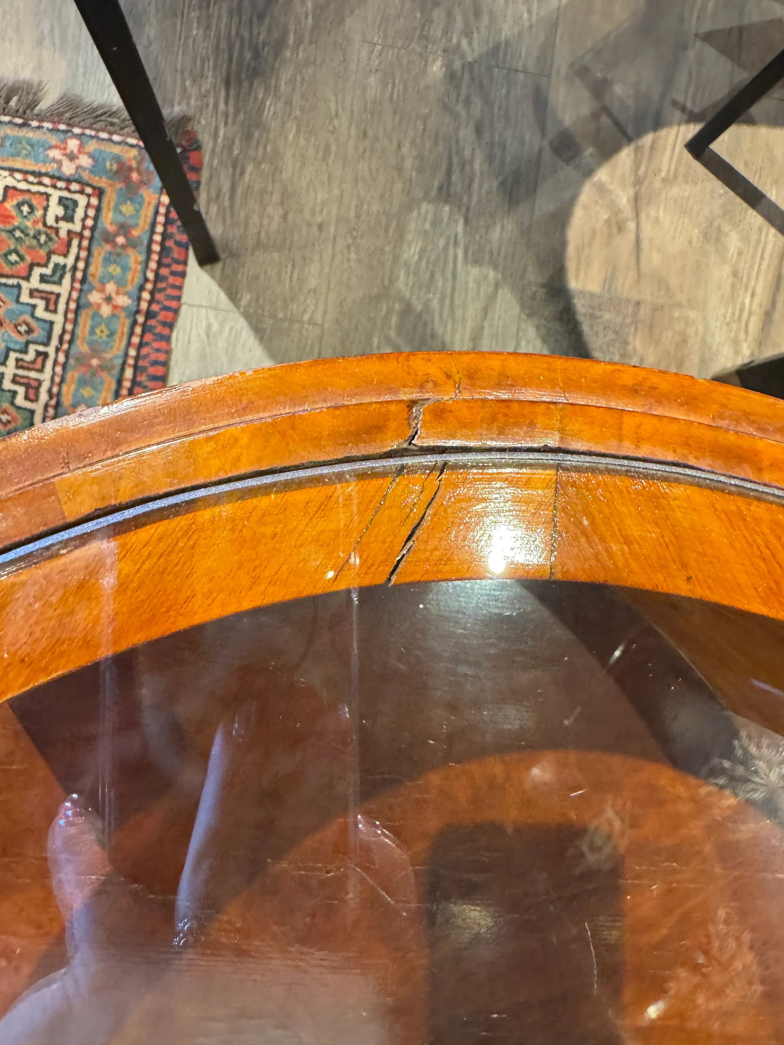 1930s French Art Deco Glass Top Table - 8