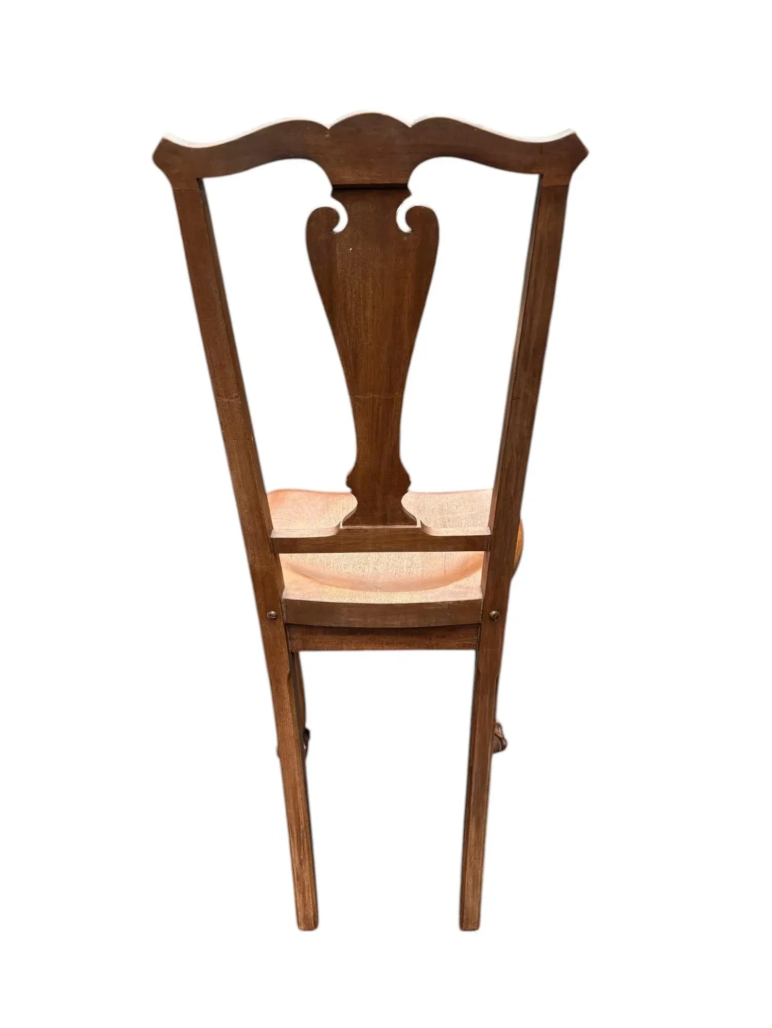 Early 20th Century Robert Mitchell Furniture Co. Colonial Revival Mahogany Hall Chair - 4