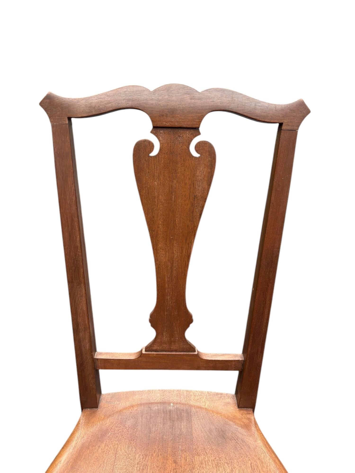 Early 20th Century Robert Mitchell Furniture Co. Colonial Revival Mahogany Hall Chair - 6