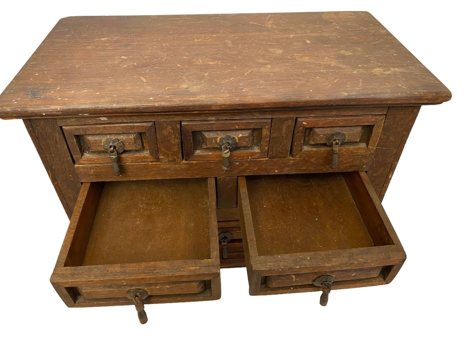 Mid 20th Century Mexican Wooden Tabletop Chest by Artes De Mexico Internacionales - 3