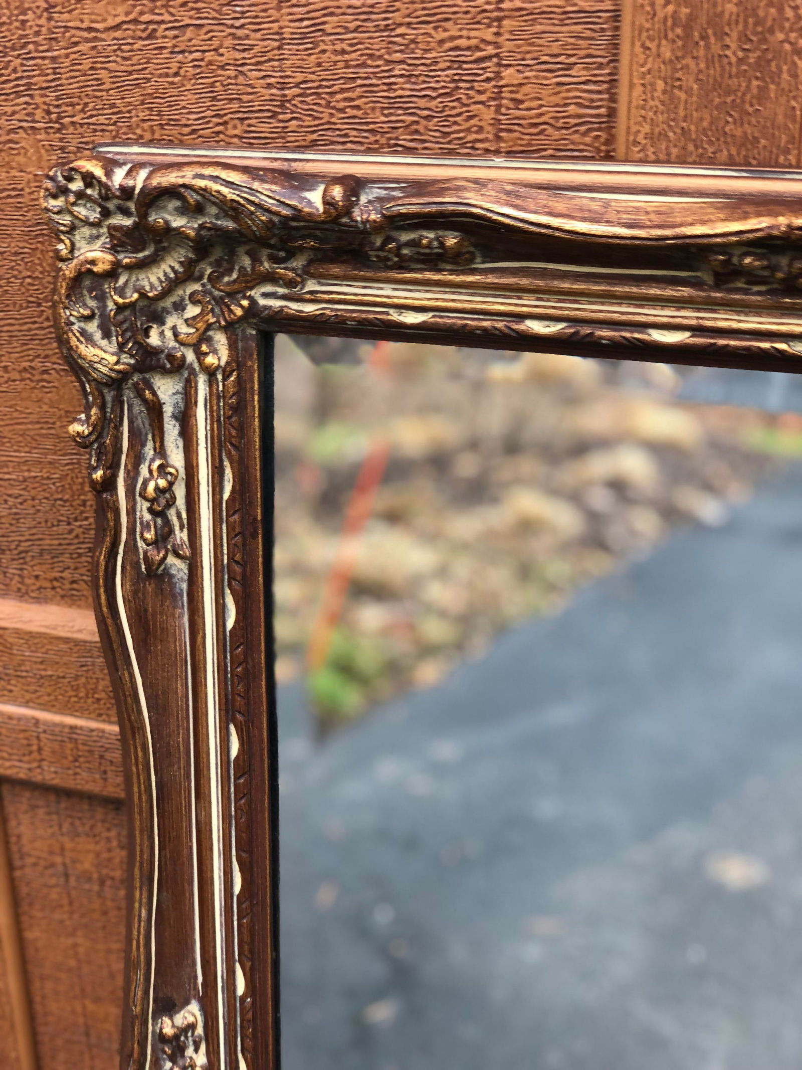 Vintage Mid-Century Hollywood Regency Giltwood Beveled Glass Wall Mirror by La Barge - 2