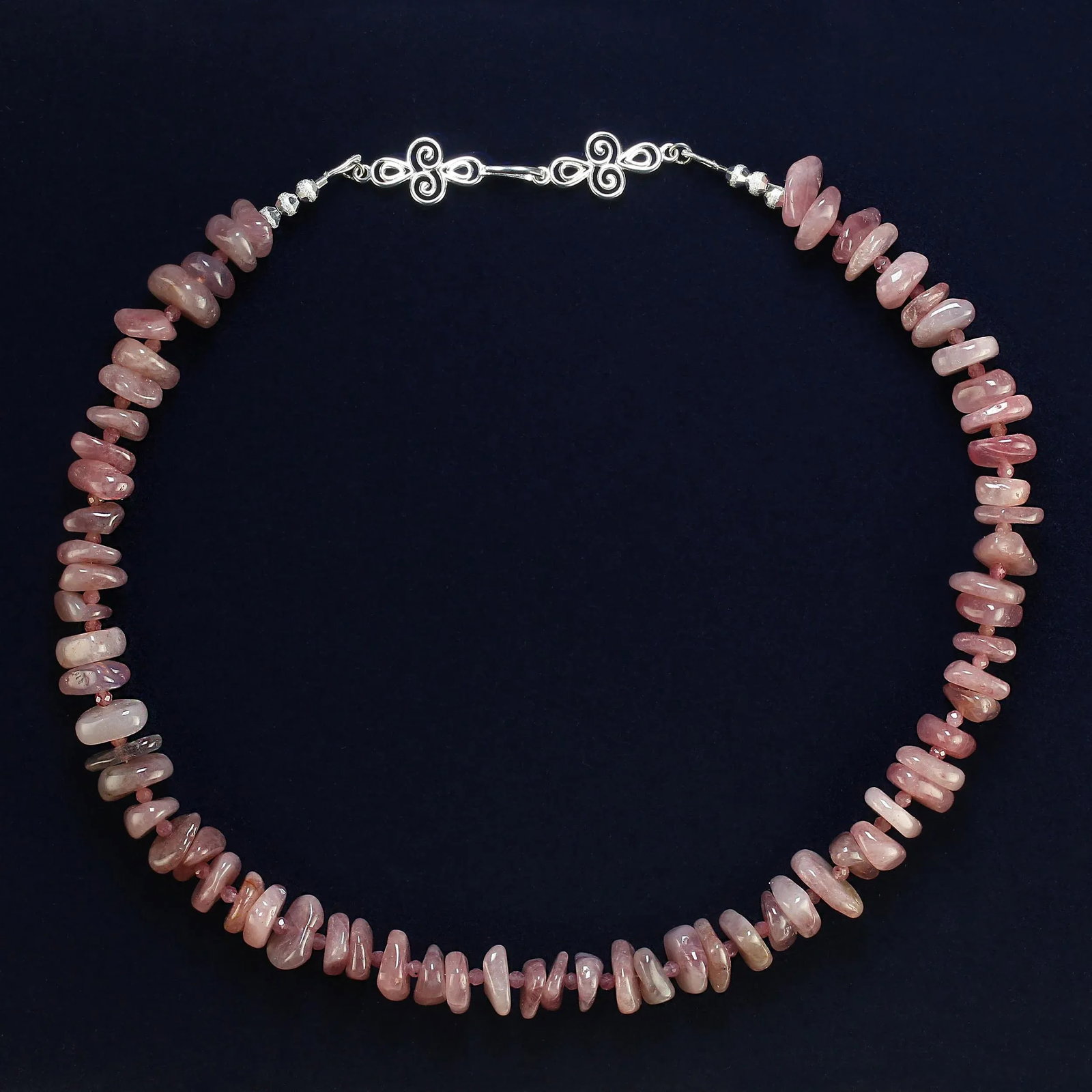 Unique Madagascar Rose Quartz Necklace - 4