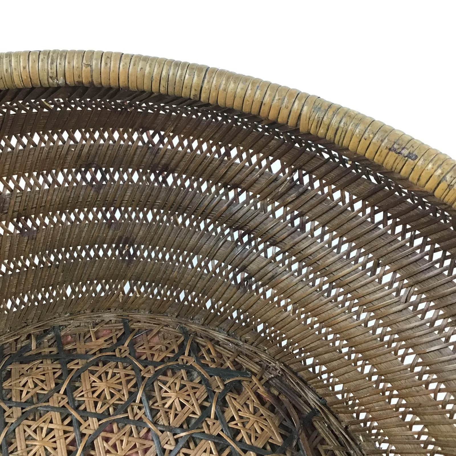 Antique Chinese Large Straw Basket - 9