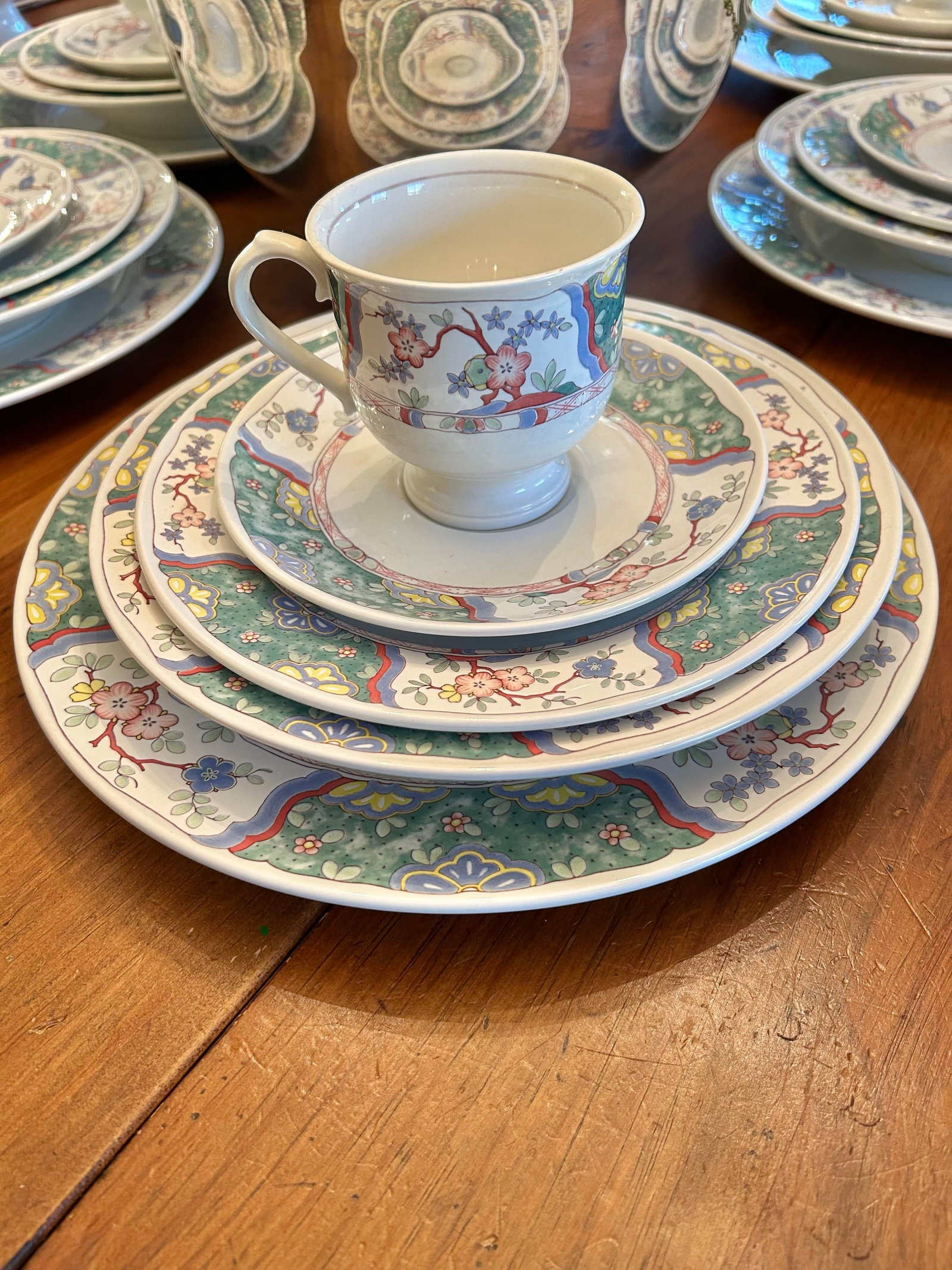 1990's Mikasa Provincial "Villa Medici" Dinnerware - a Set of 62 Pieces - 2