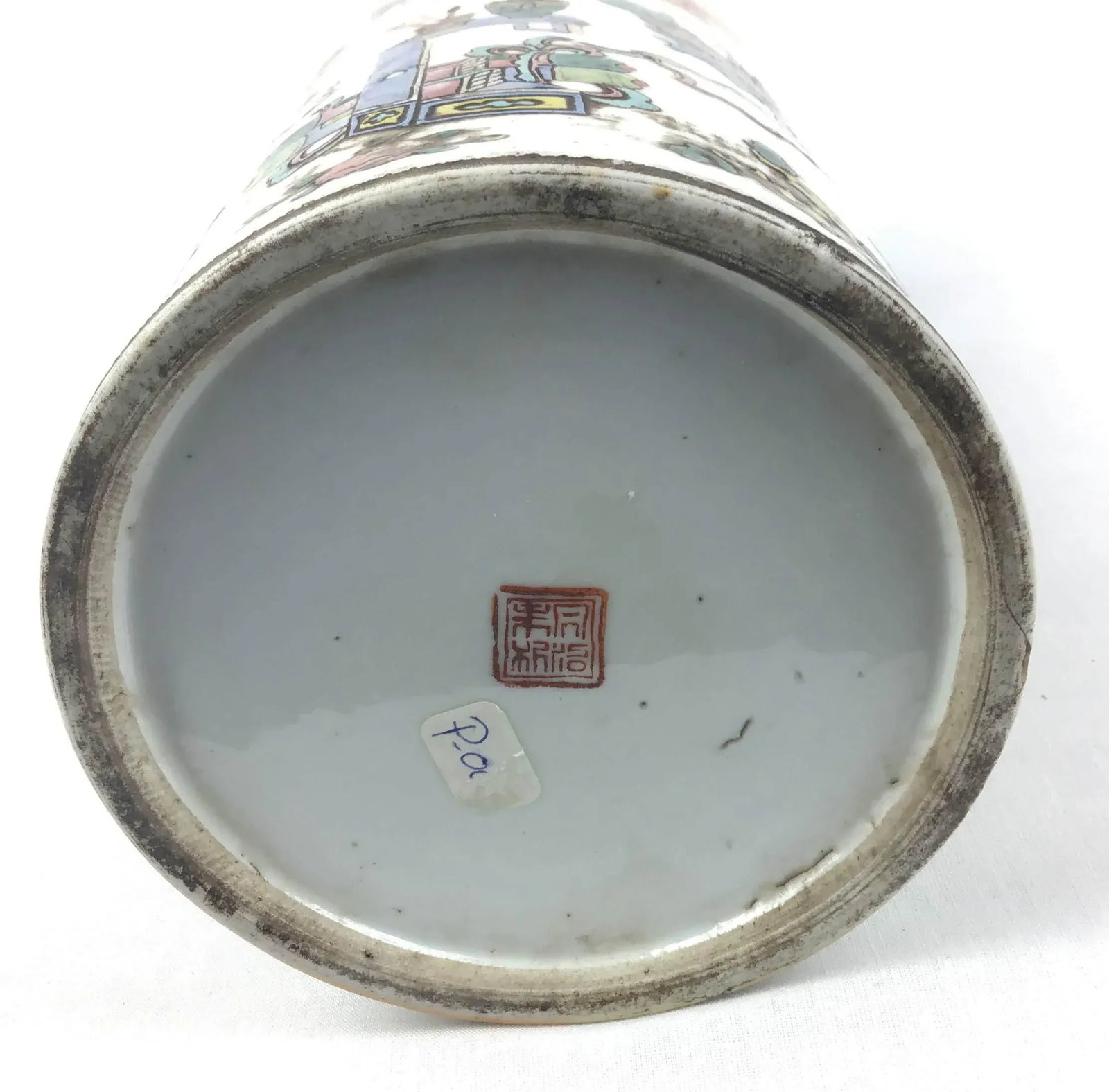 Chinese Antique Porcelain Hat Stand Vase - 9