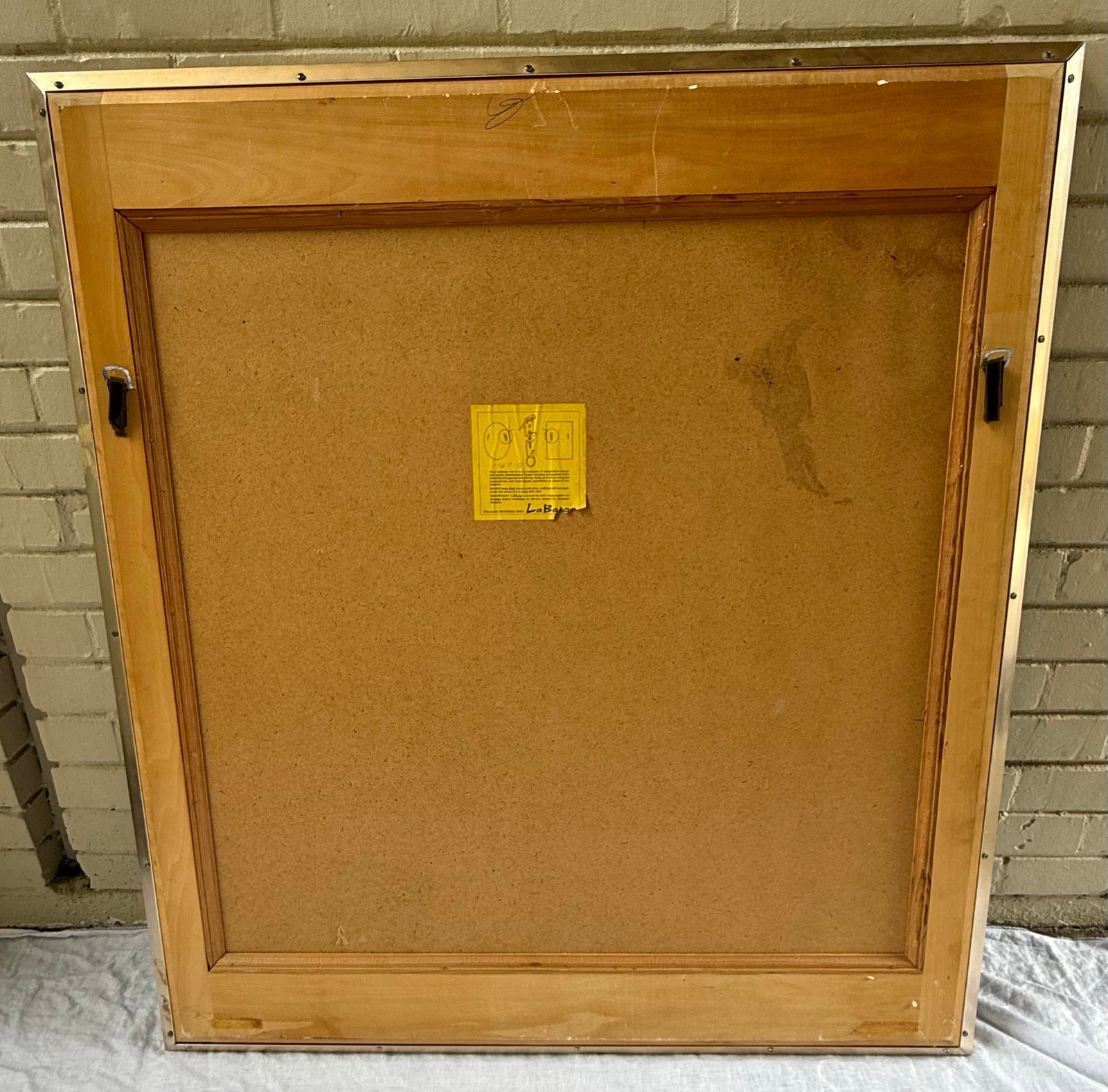 LaBarge Brass & Chocolate Suede Mirror - Hollywood Regency "Jewel Box" Style - 12