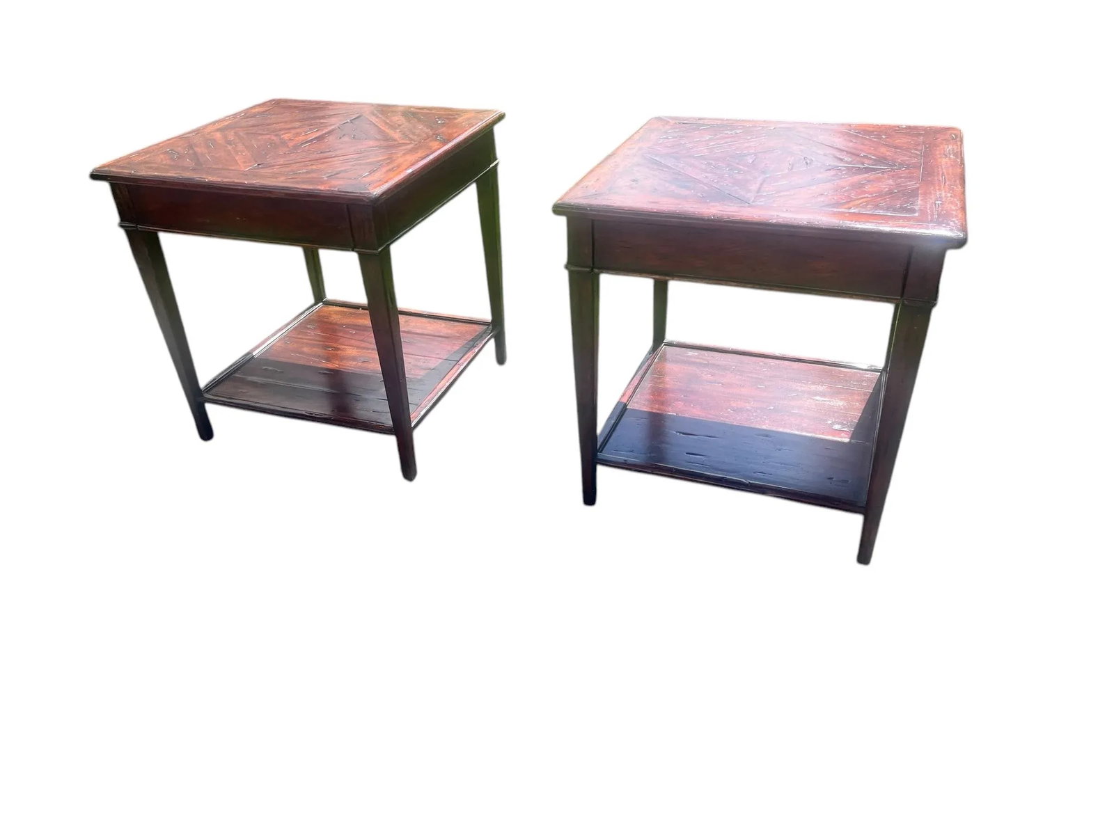 The Castle Bromwich by Hand Side Table by Theodore Alexander - a Pair - 7