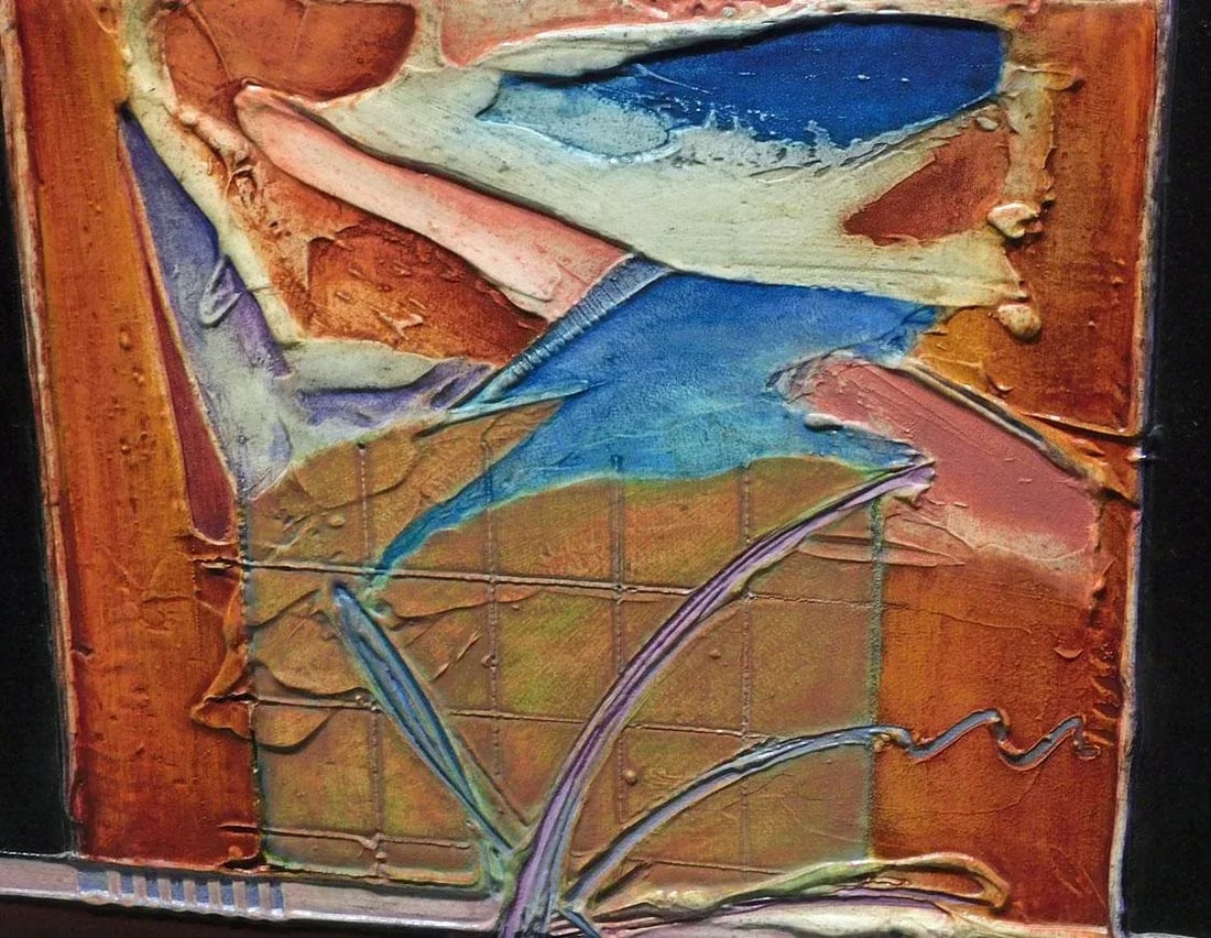 Enrico Embroli "Architectore Series" Original Painting on Canvas Hand Signed - 2