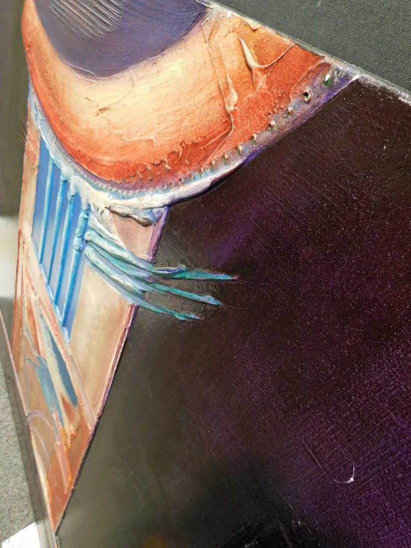 Enrico Embroli "Architectore Series" Original Painting on Canvas Hand Signed - 4