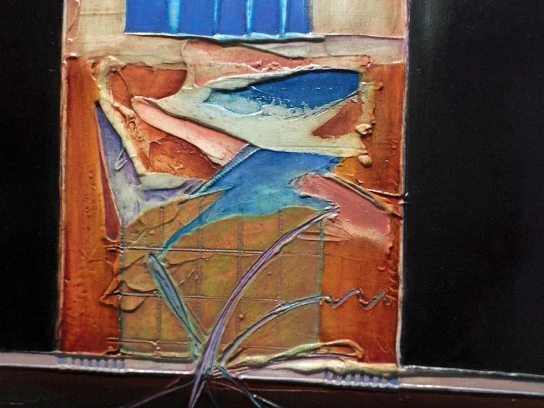 Enrico Embroli "Architectore Series" Original Painting on Canvas Hand Signed - 7