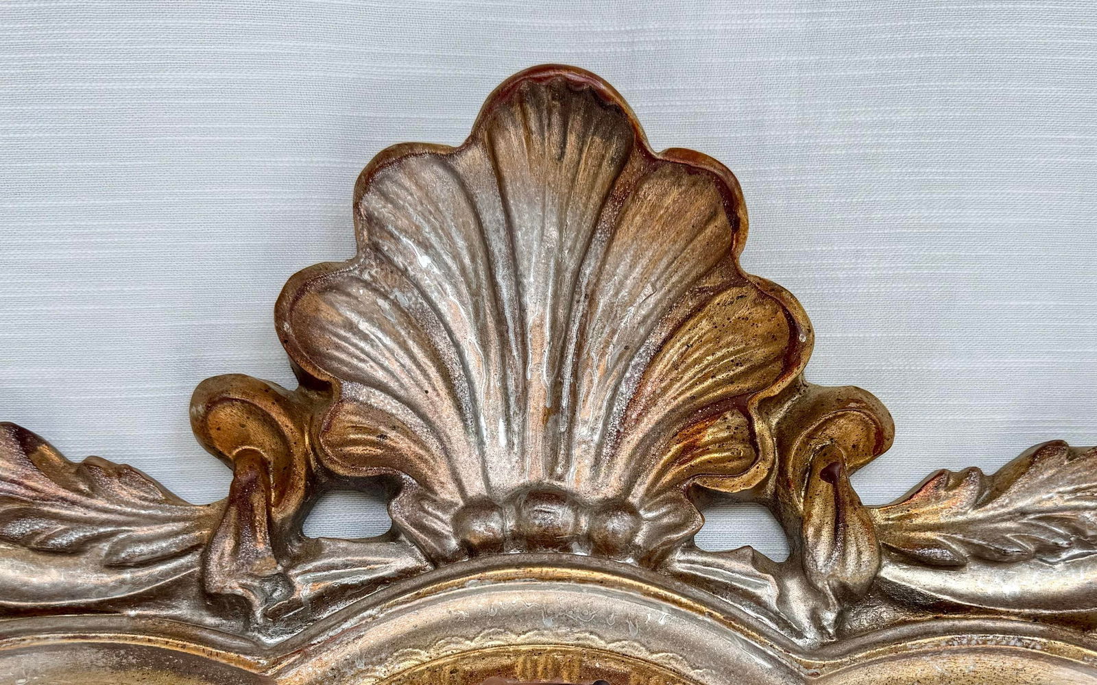 Vintage Hollywood Regency French Rococo Baroque Antique Gold Finish Wall Mirror - 7