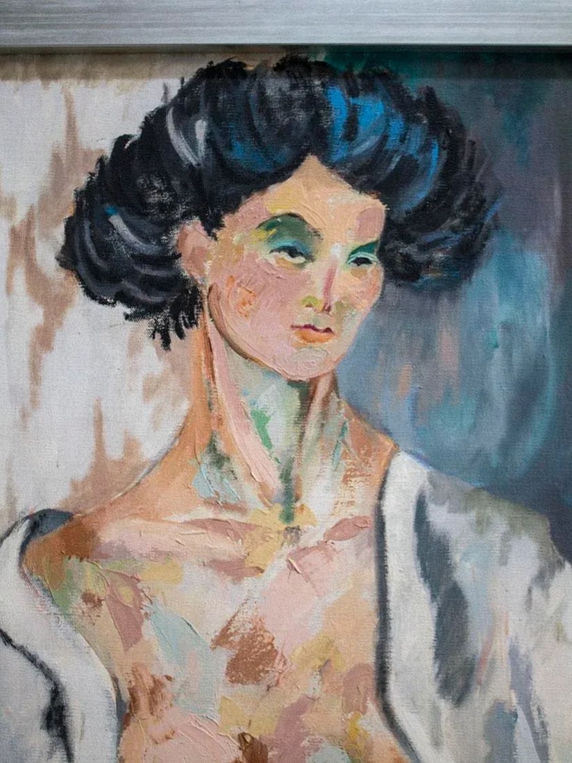 Mid-Century Nude Oil Painting -Signed - 2