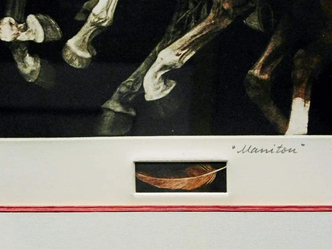 G H Rothe Manitou Deluxe Remarque Horse Hand Signed Original Mezzotint Art 43/50 - 5