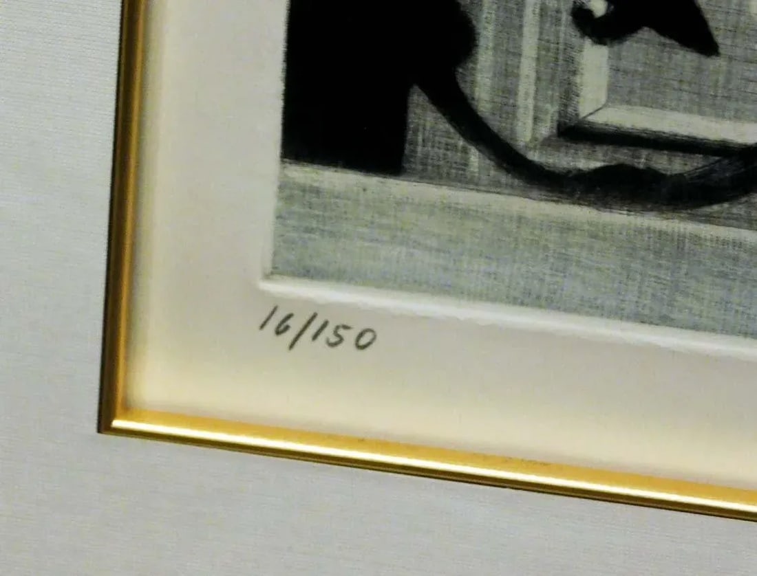 g.h Rothe "Choice" Signed Mezzotint Etching Limited Edition Framed - 6