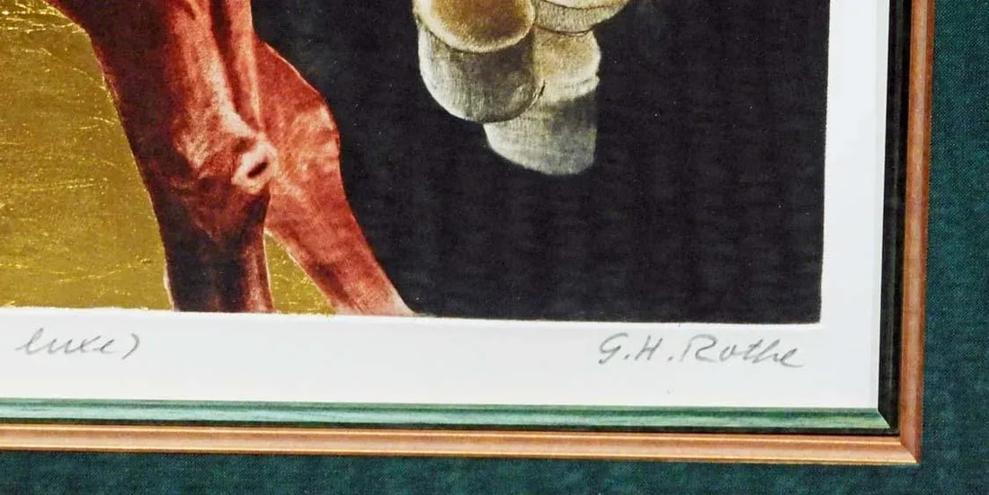 g.h Rothe "Danby's Enchanted Island Revisited" Mezzotint Art Horses - 6