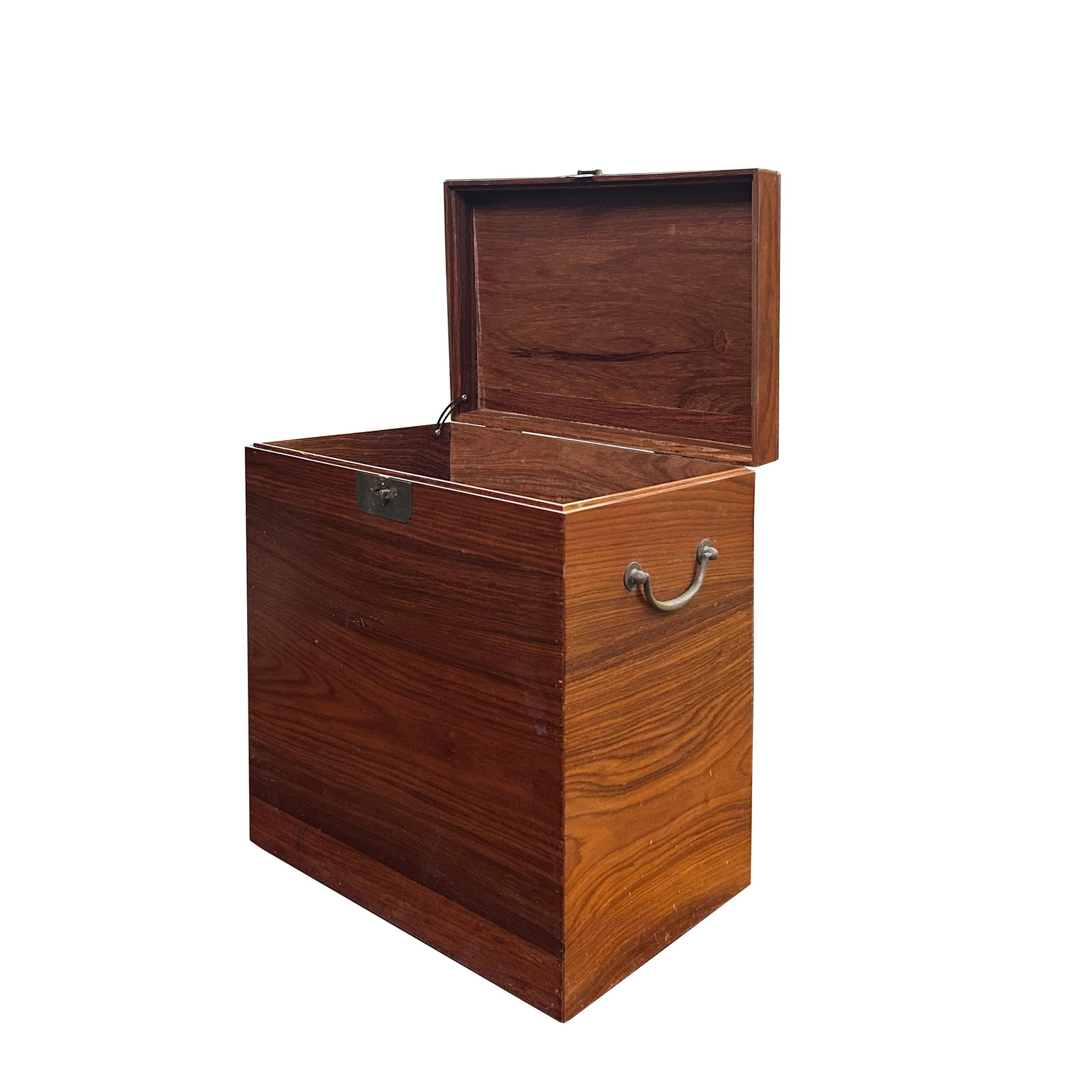 Natural Wood Handmade Rectangular Tall Storage Trunk Chest Box - 4