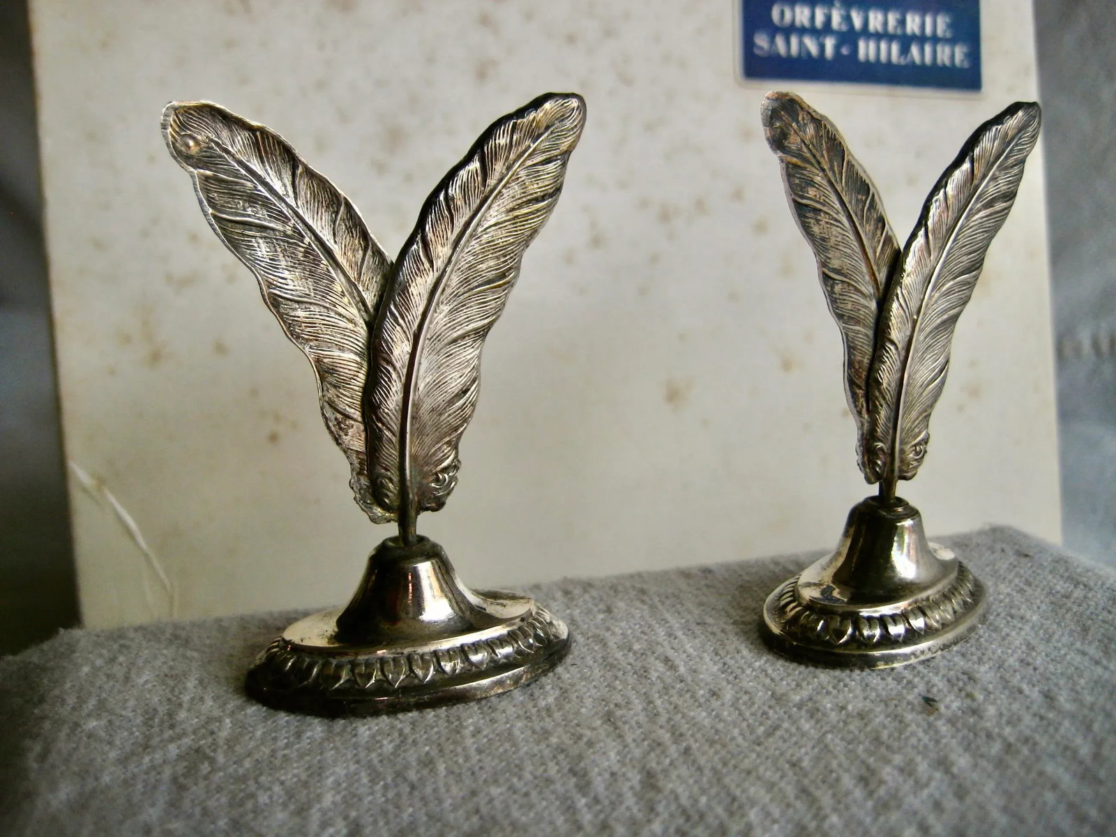 Mid 19th Century French Silverplate Table Name Holders- Set of 6 - 5