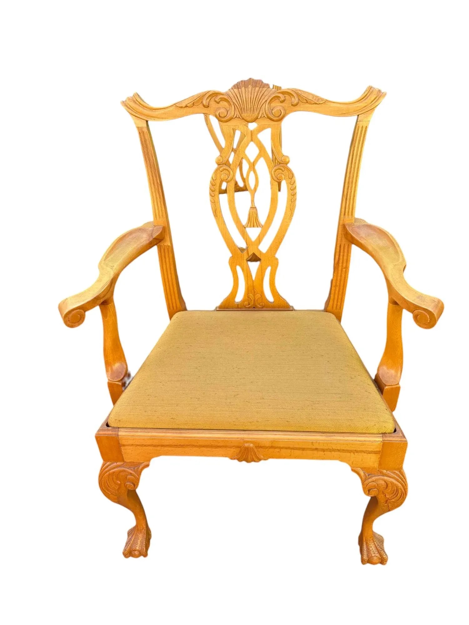 Set of 8 20th Century Boston Style Chippendale Mahogany Ball and Claw Dining Chairs - 7