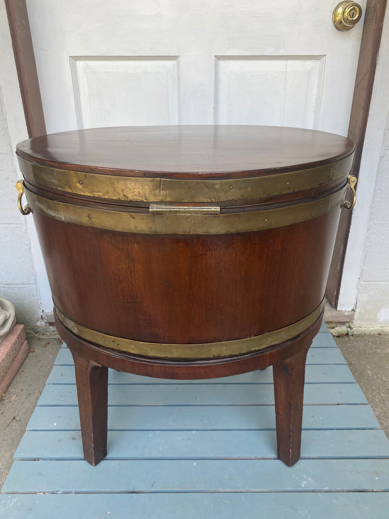 Antique Georgian Style Mahogany Cellerette Ice Chest - 7