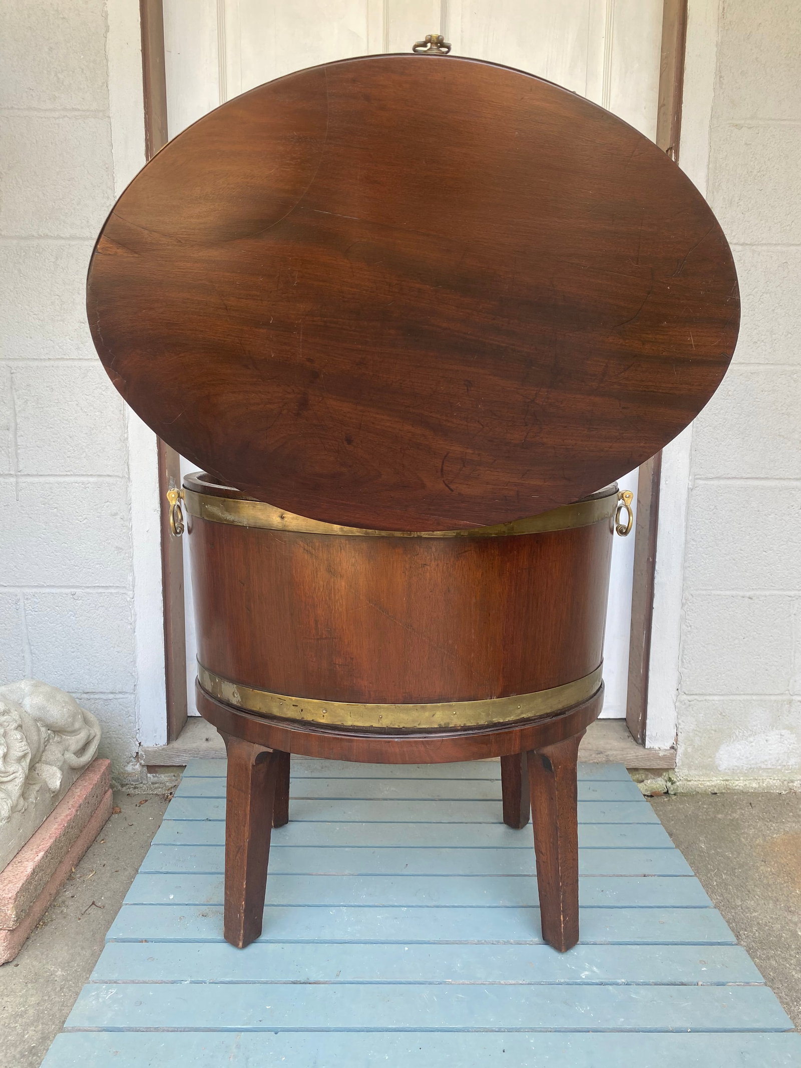 Antique Georgian Style Mahogany Cellerette Ice Chest - 8