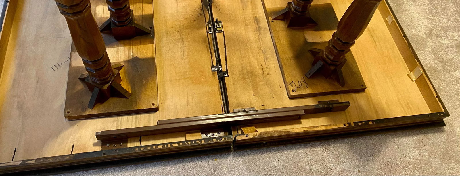 Mid Century Broyhill Conover Furniture Co. Table 6 Caned Back Chairs Dining Set of 7 - 12