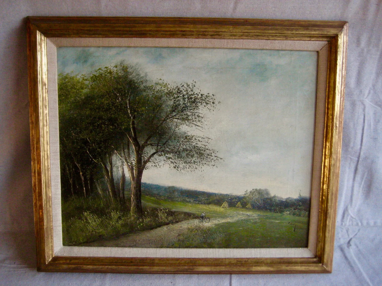 19th Century French Oil Painting Landscape Country Side by Lucien Henry Barbizon School - 11