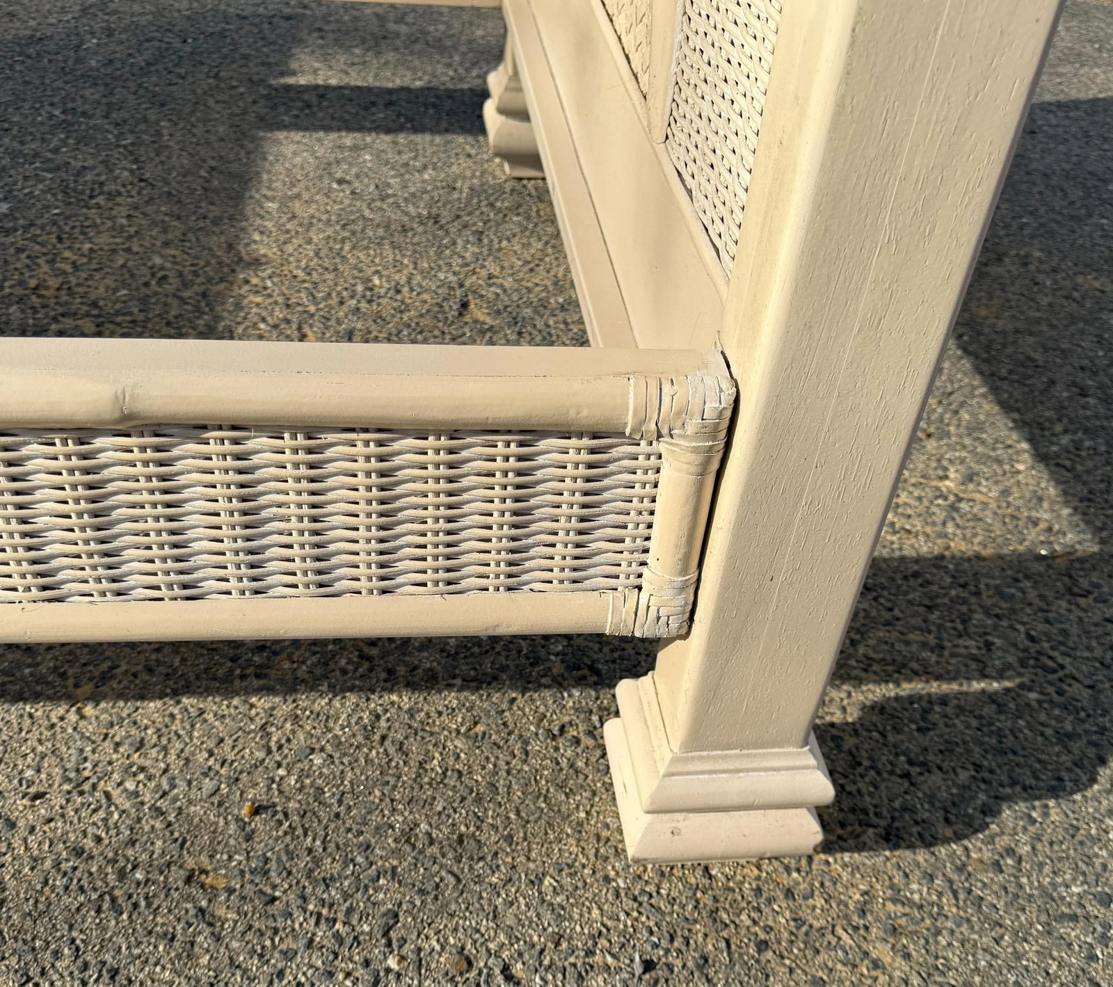 Vintage Henry Link by Lexington Wicker Bed Frame Set Single or Double - 4