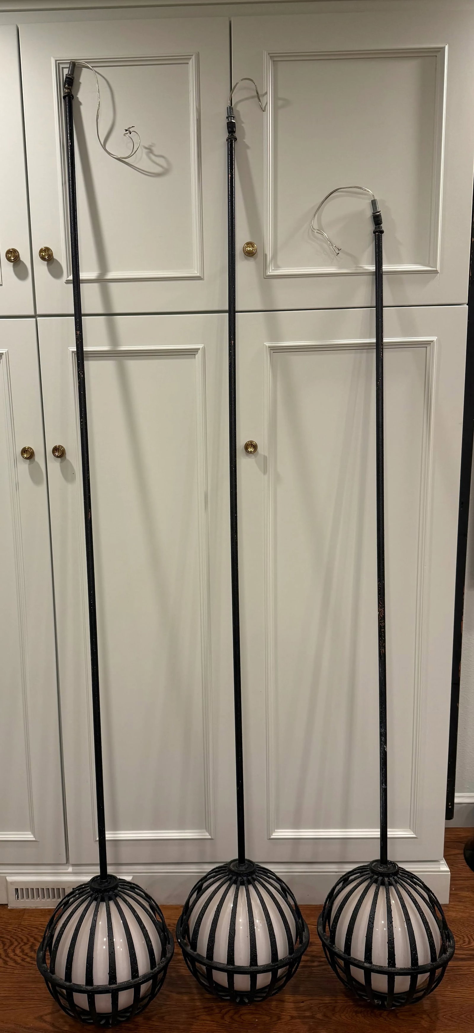 1960s Caged Globe Pendants From 1964 World's Fair in Flushing New York- Set of 3 - 3