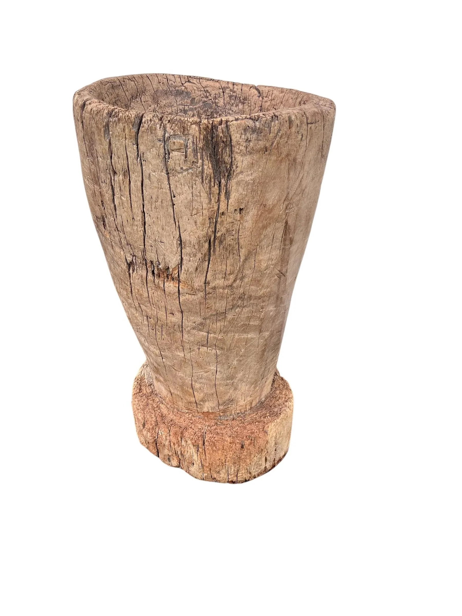 Large 19th Century Wooden Mortar & Pestle - 10