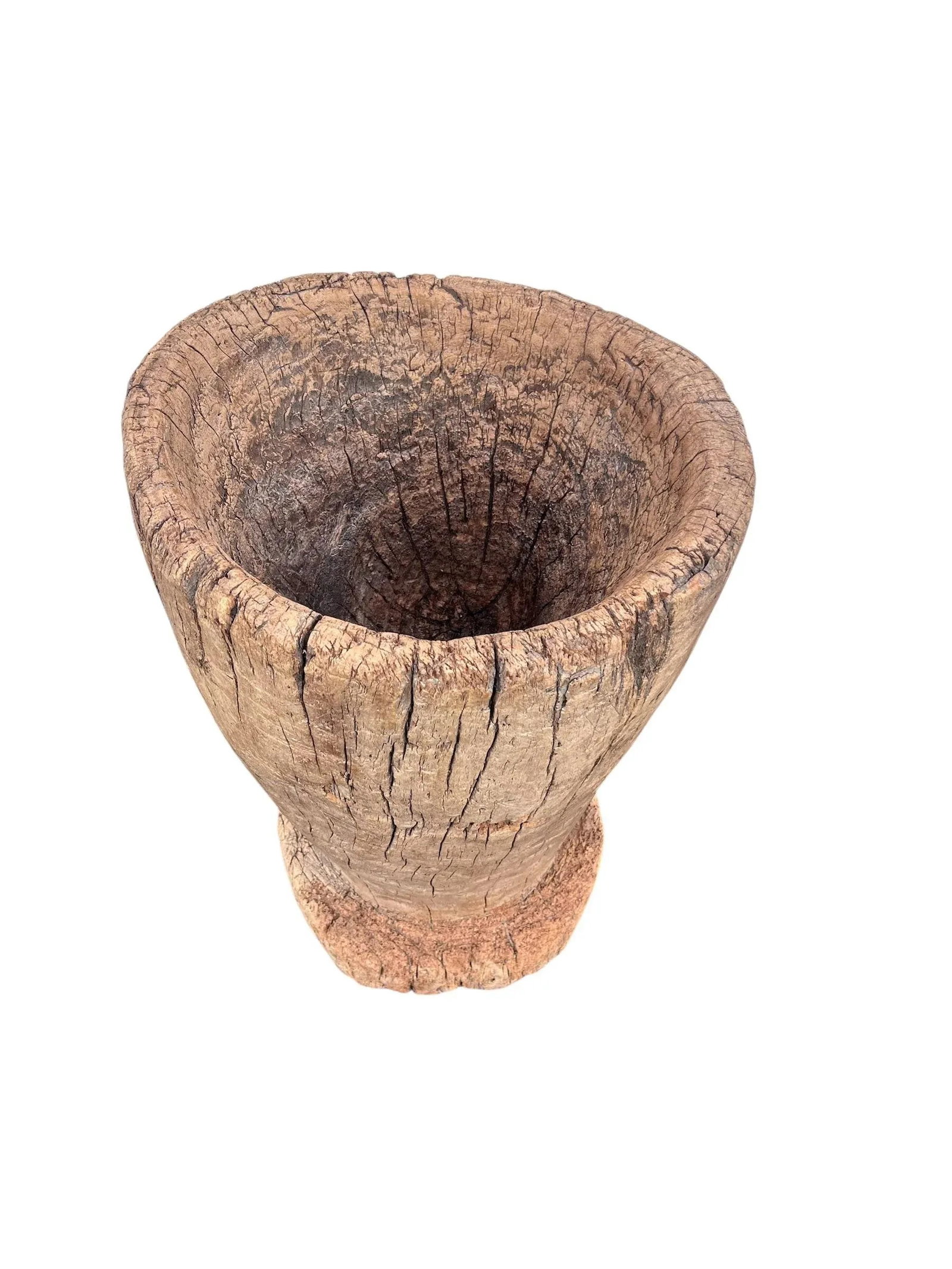 Large 19th Century Wooden Mortar & Pestle - 5