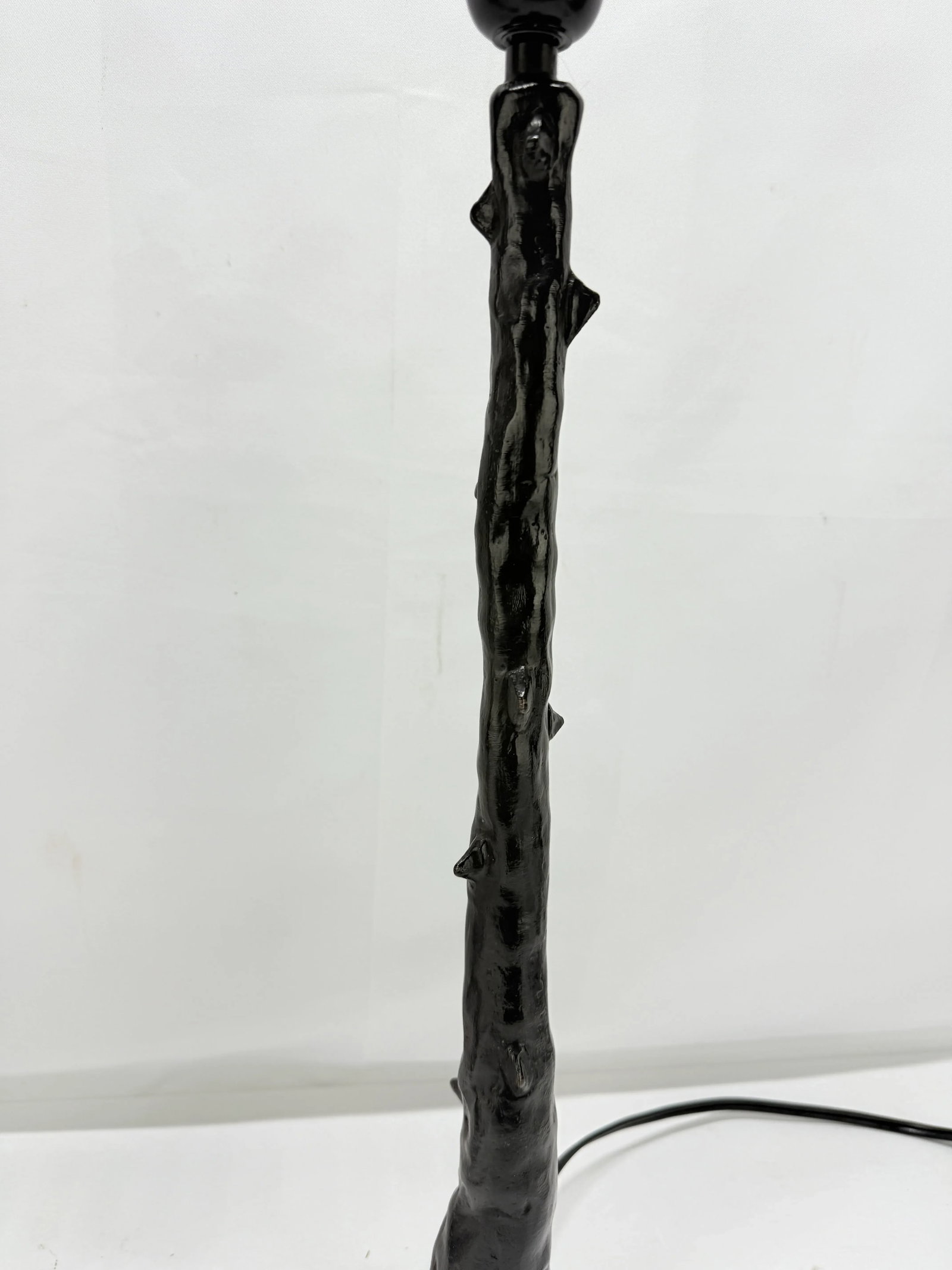 Pair, Les Heritiers Bronze Faux Bois Tree Trunk Form Table Lamps - Signed - 6