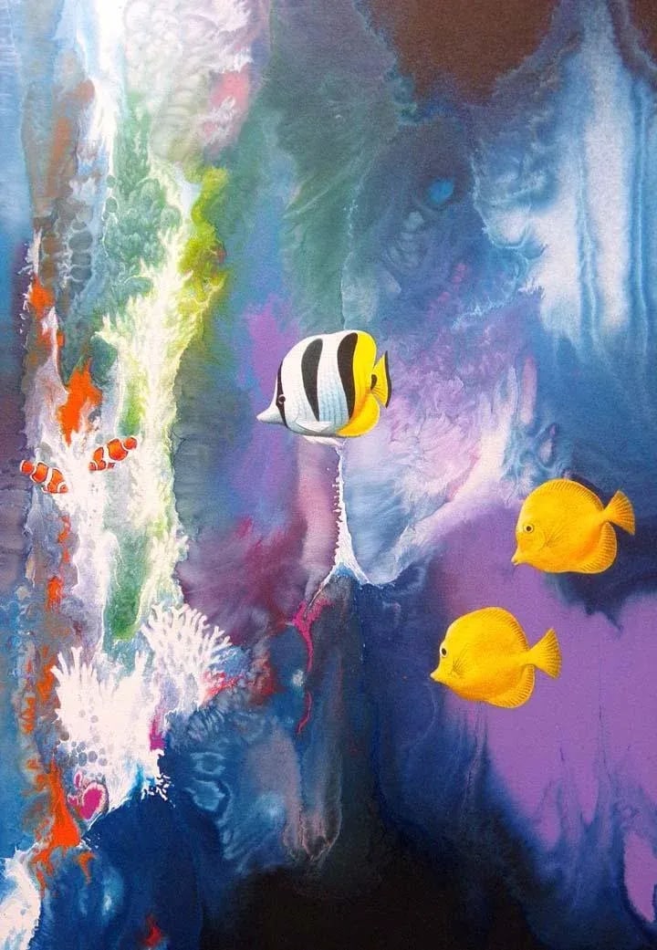 Robert Katona "Midnight Reef" Original Acrylic Painting on Canvas - 2