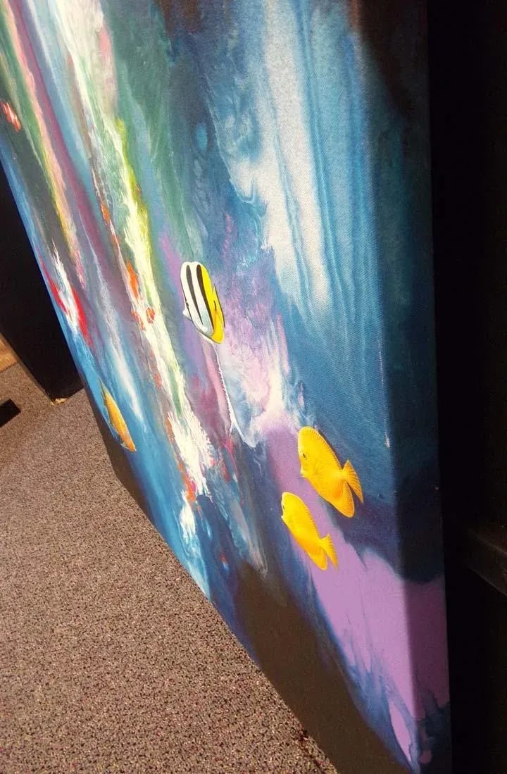 Robert Katona "Midnight Reef" Original Acrylic Painting on Canvas - 5