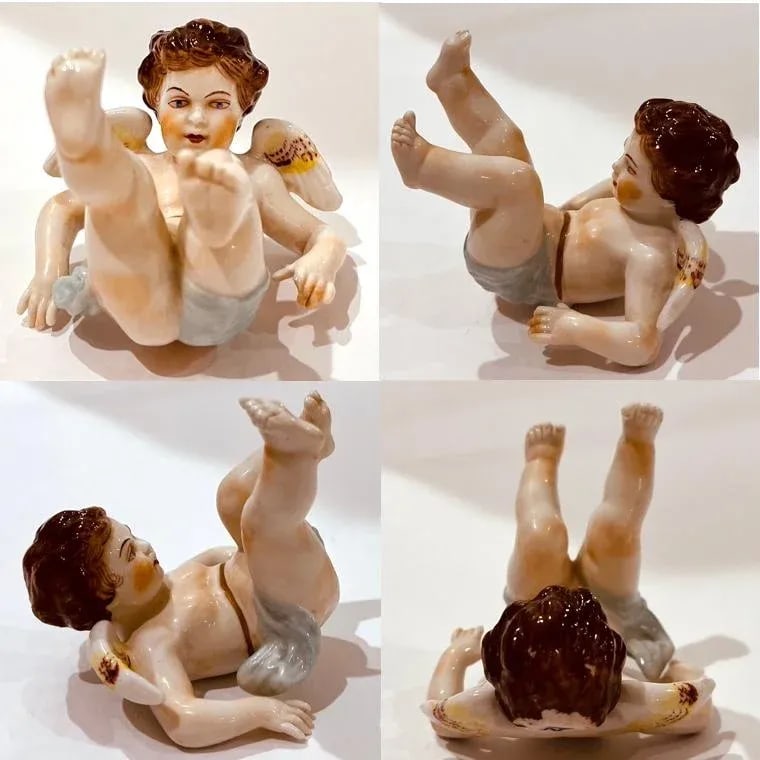 19th Century Italian Porcelain Tumbling Putti Figurines - Set of 5 - 3