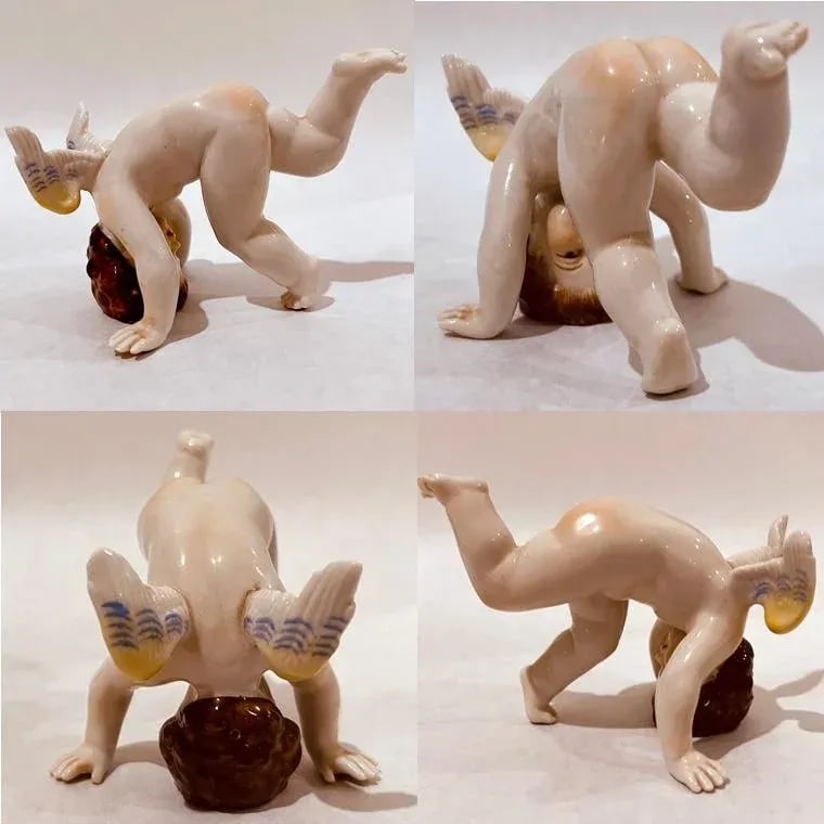 19th Century Italian Porcelain Tumbling Putti Figurines - Set of 5 - 9