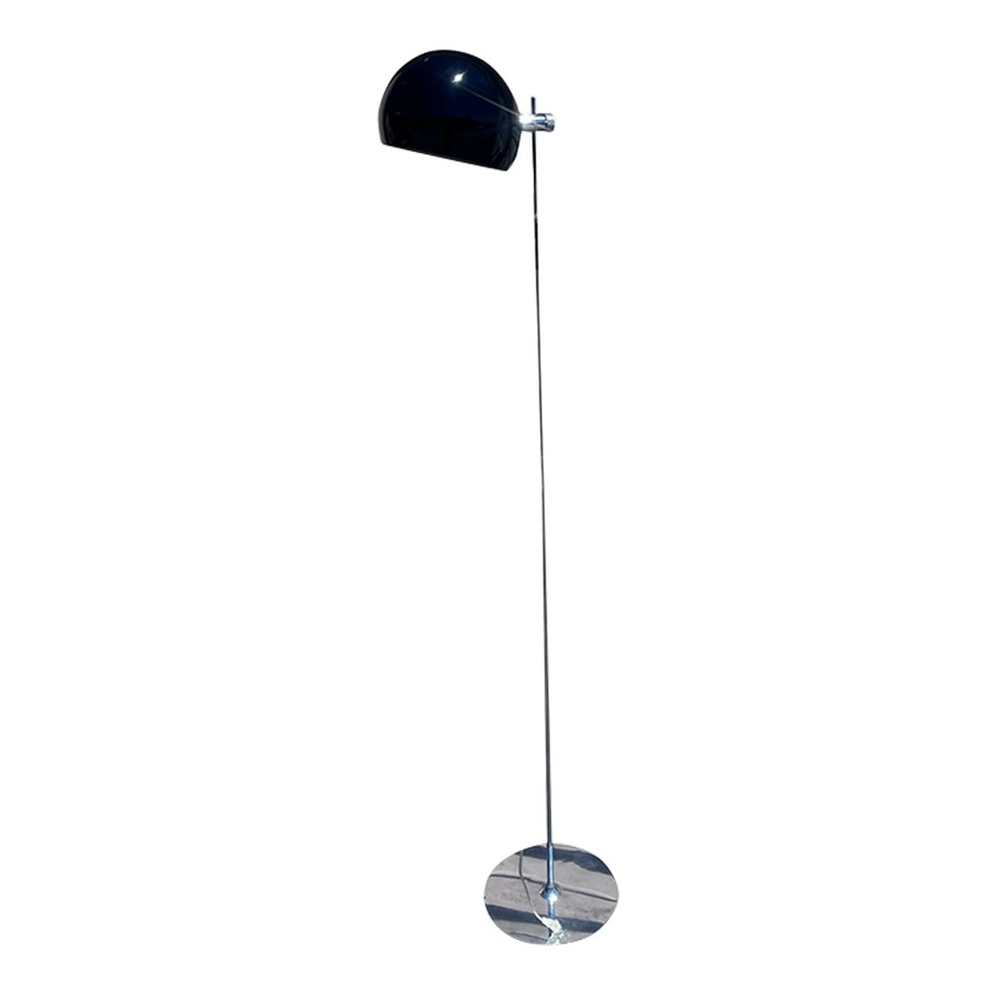 Mid Century Modern Chrome Modiss Eyeball Floor Lamp: Mid Century Modern Great Chrome 65" Modiss Eyeball Floor Lamp with adjusting arm & swivel eyeball chrome weighted base. Condition: Alterations: Original Condition Unaltered Imperfections: Some Imperfe