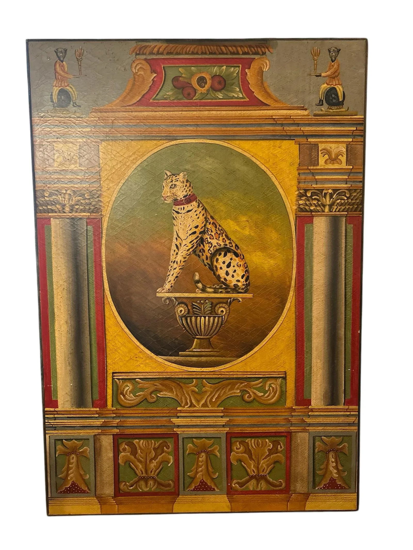 Early 20th Century Vintage Italian Wall Panel With Picture Light - 7