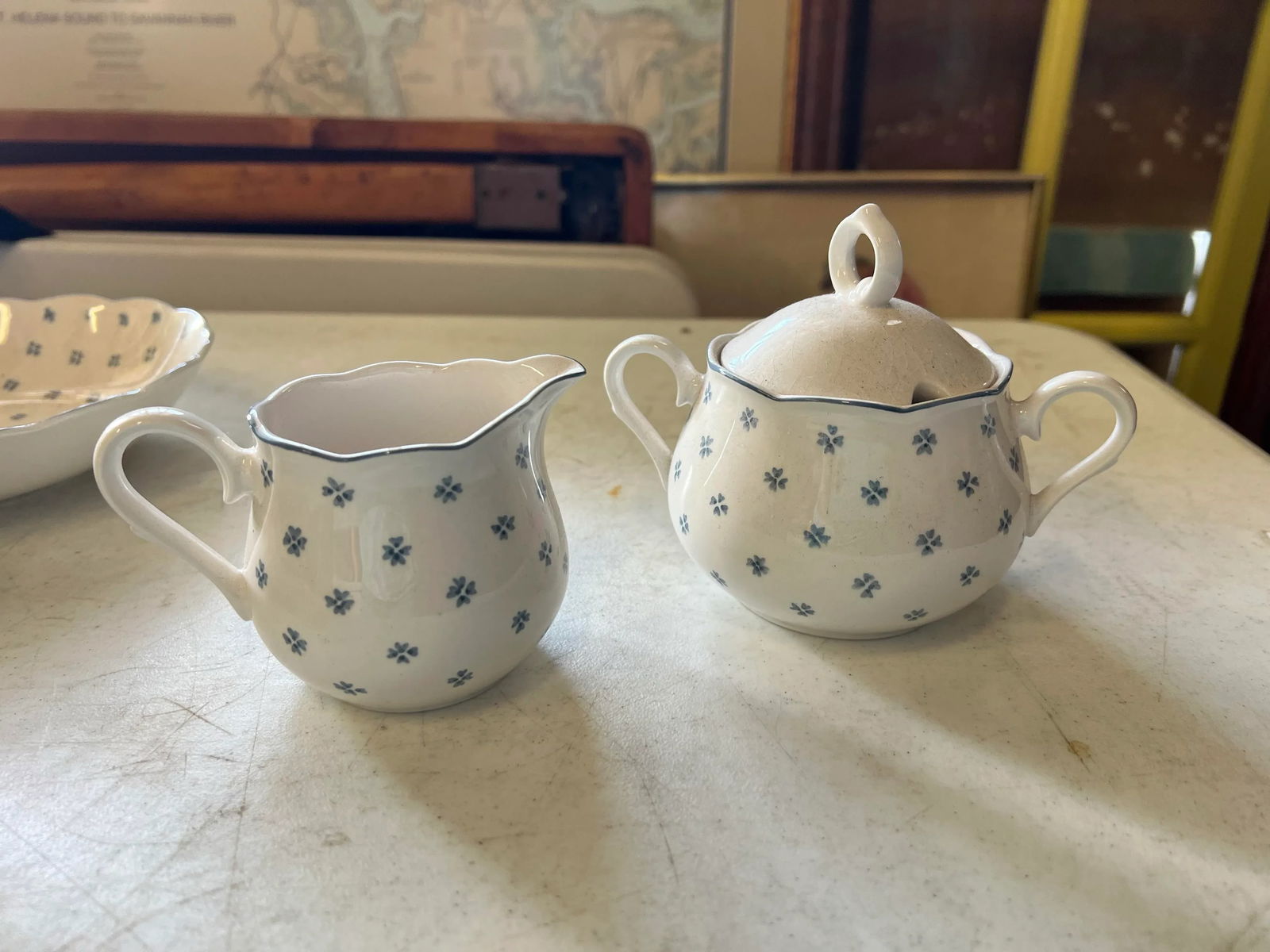 Vintage Blue & White Dinnerware Set- 52 Pieces - 7