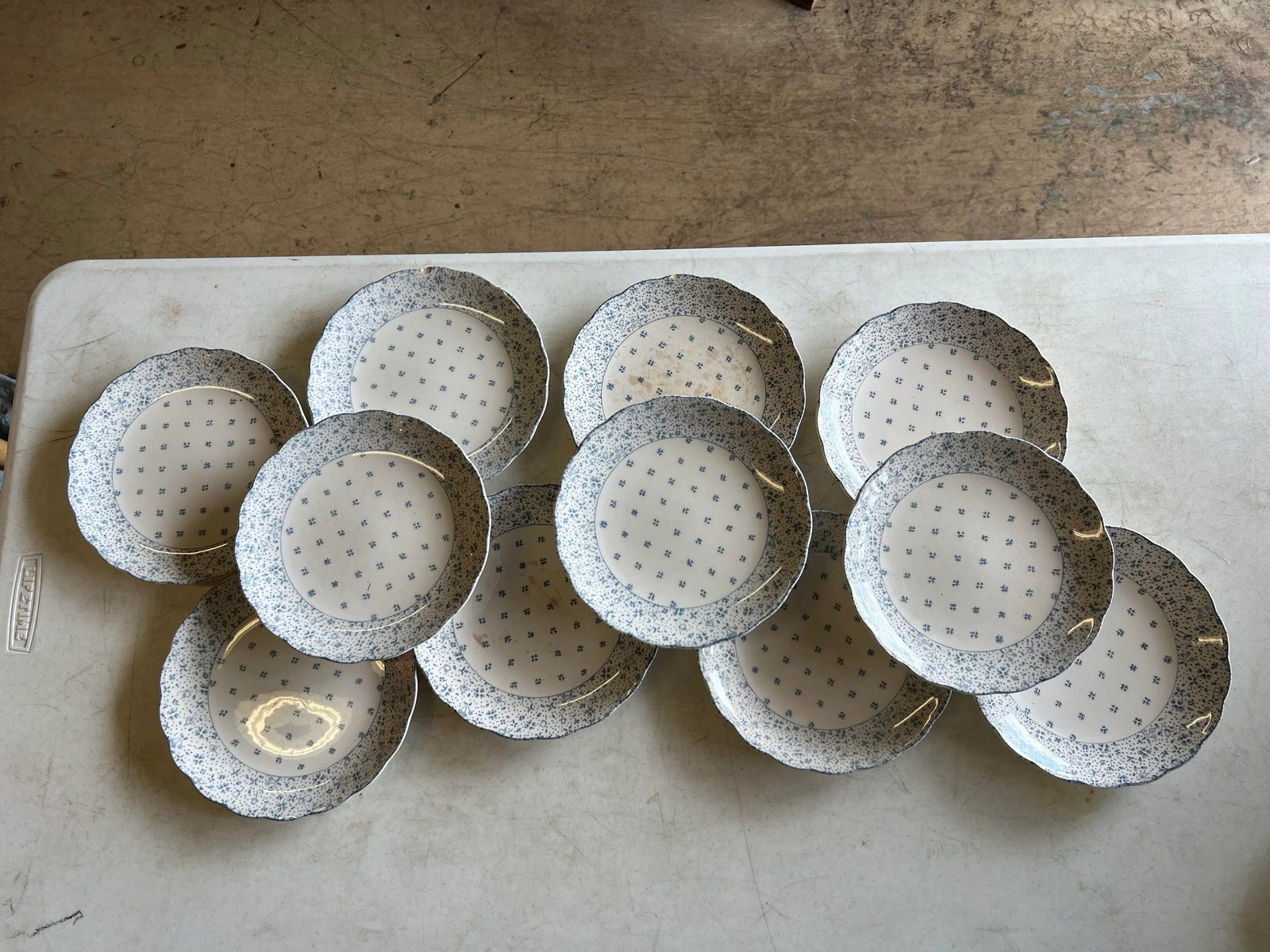 Vintage Blue & White Dinnerware Set- 52 Pieces - 8