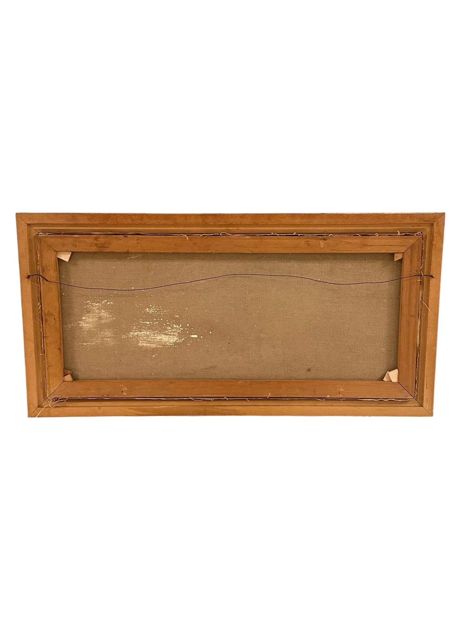 Large Framed Original Abstract Oil Painting of Sky - Unsigned - 8