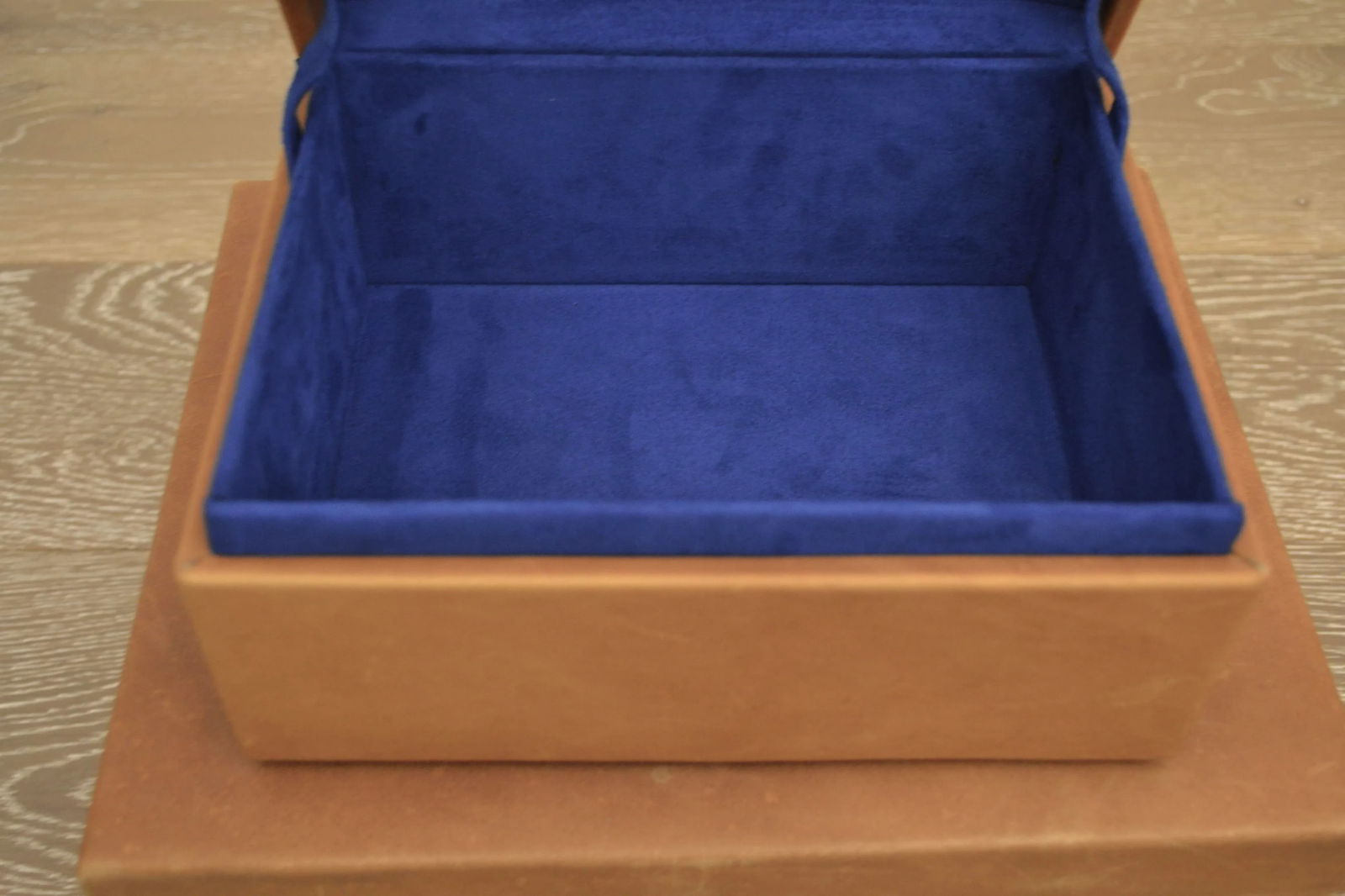 Early 21st Century Leather Boxes With Velvet Interior by Made Goods - A Set of 2 - 7
